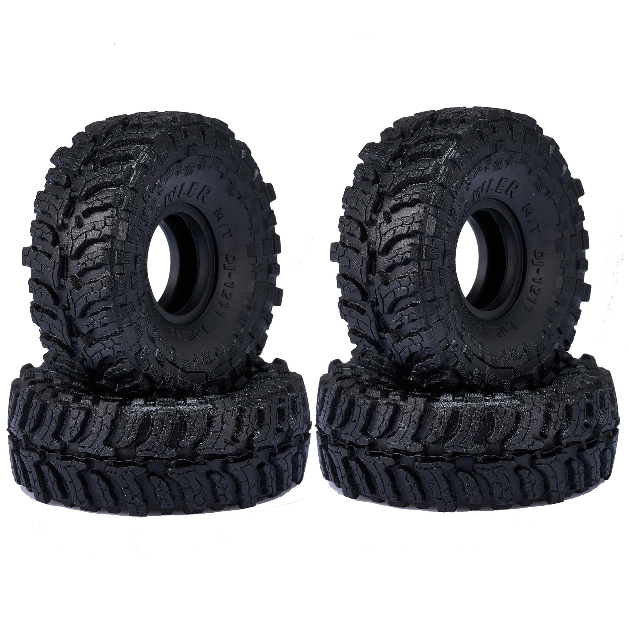 Super Large Soft Sticky 1.0 Crawler Tire 68*26mm 1/18 1/24 RC Crawler Car Axial SCX24 FMS FCX24 AX24 Upgrade Wheel with Double Layer Sponge