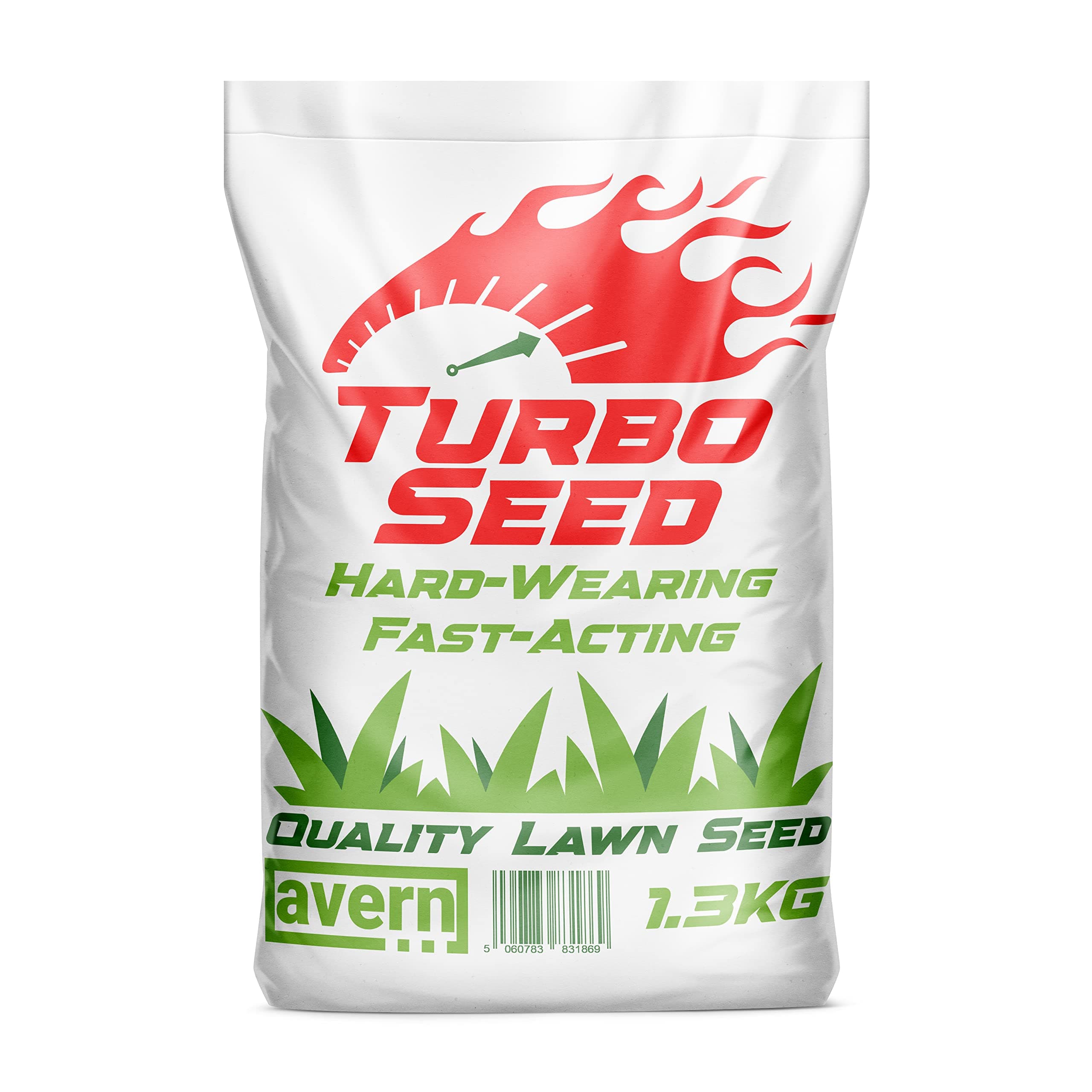 – Avern Turbo Grass Seed 1.3KG, Fast Growing Lawn Seed, Hard Wearing Grass, Dog Friendly, Can Germinate as Quick as 7 Days, Ideal for Overseeding or New UK Gardens (1.3KG, Upto 78 sqm Coverage)
