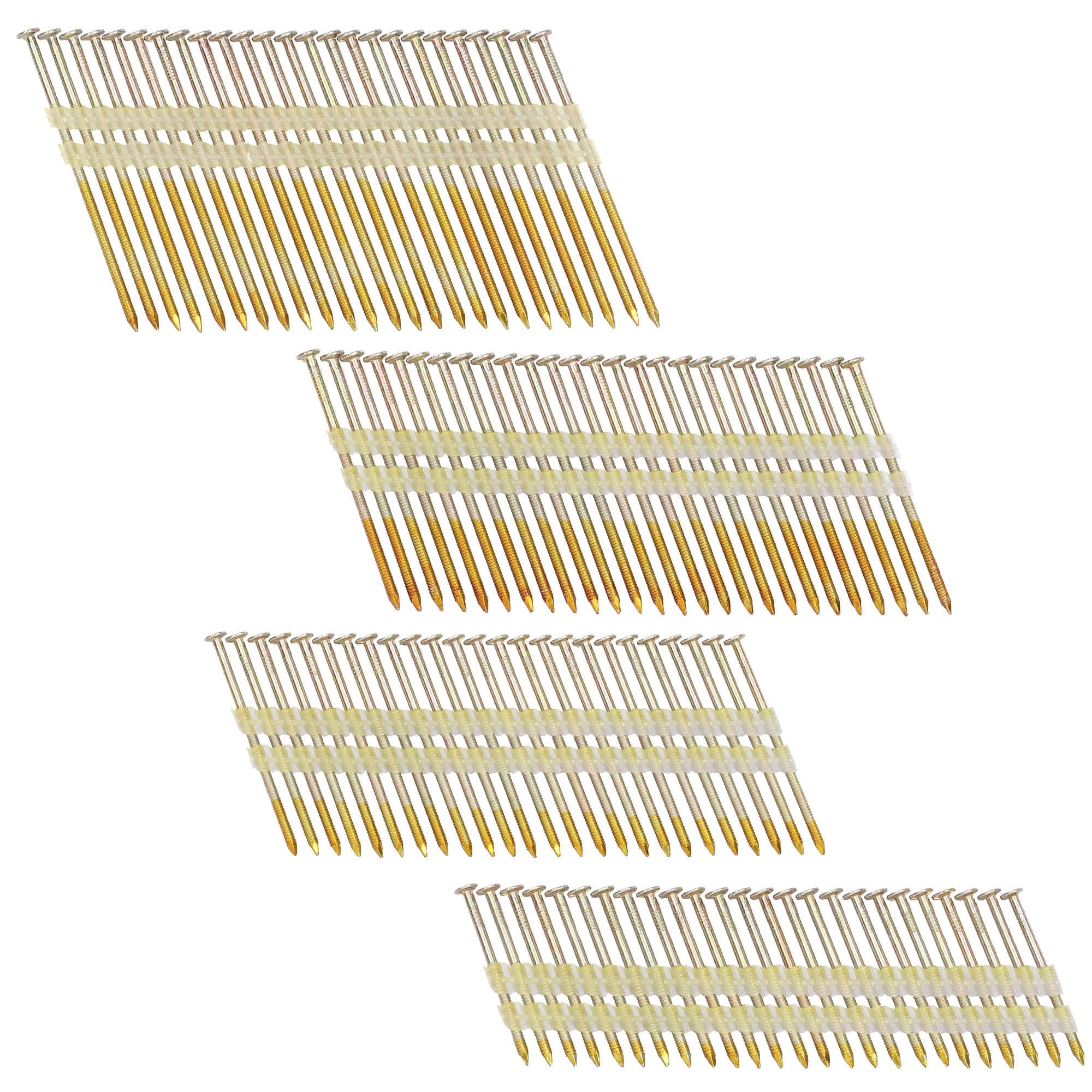 HW HAMWOO Framing Nails,21°Round Head Nail Pack,1000-Pack (2"- 250Pcs,2-1/2"- 250Pcs,3"- 250Pcs, 3-1/2"- 250Pcs),Hot Dipped Galvanized,Ring Shank