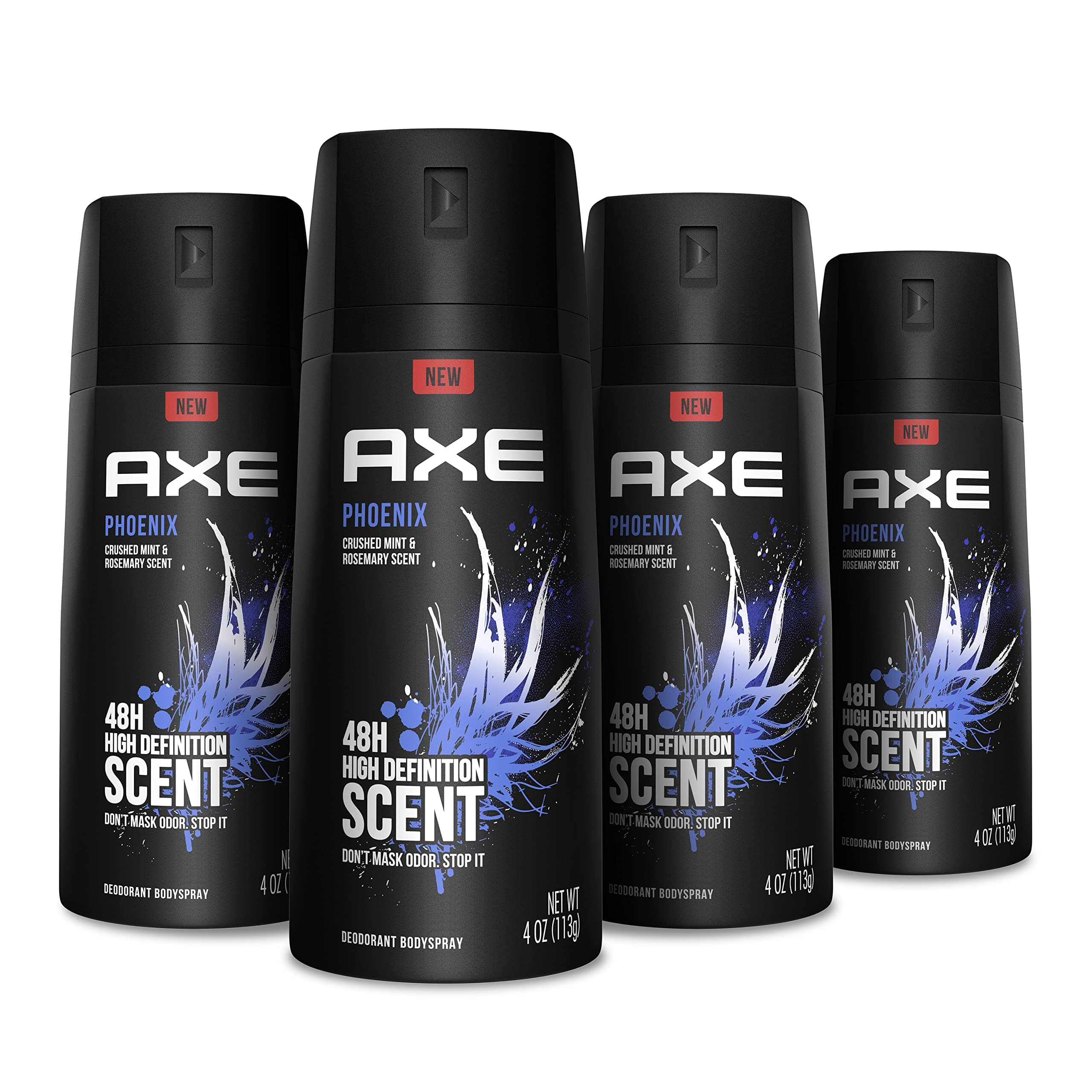 Body Spray for Men, Phoenix 4 oz, 4 Count 4 oz, Pack of 4
