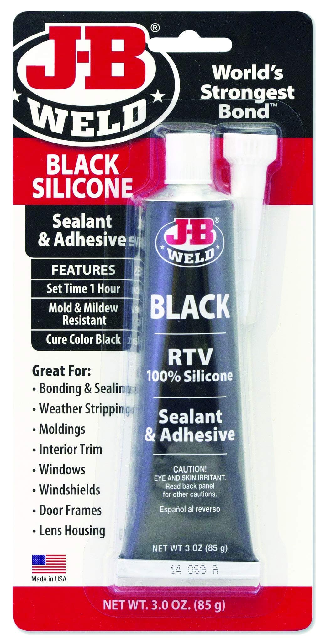 31319 Black RTV Silicone Sealant and Adhesive - 3 oz.