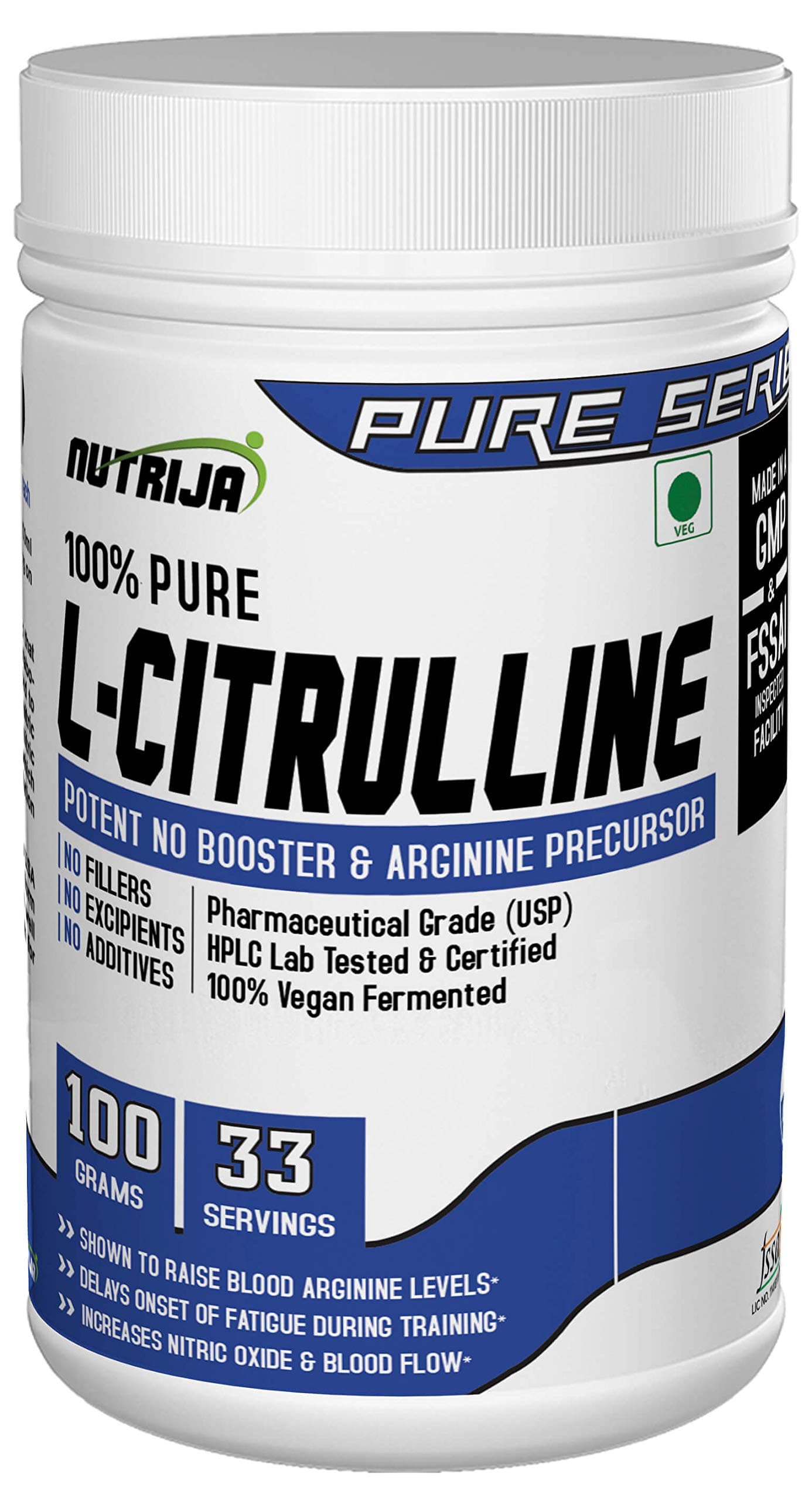 Nutrija L- Citrulline- 100 grams-Unflavoured