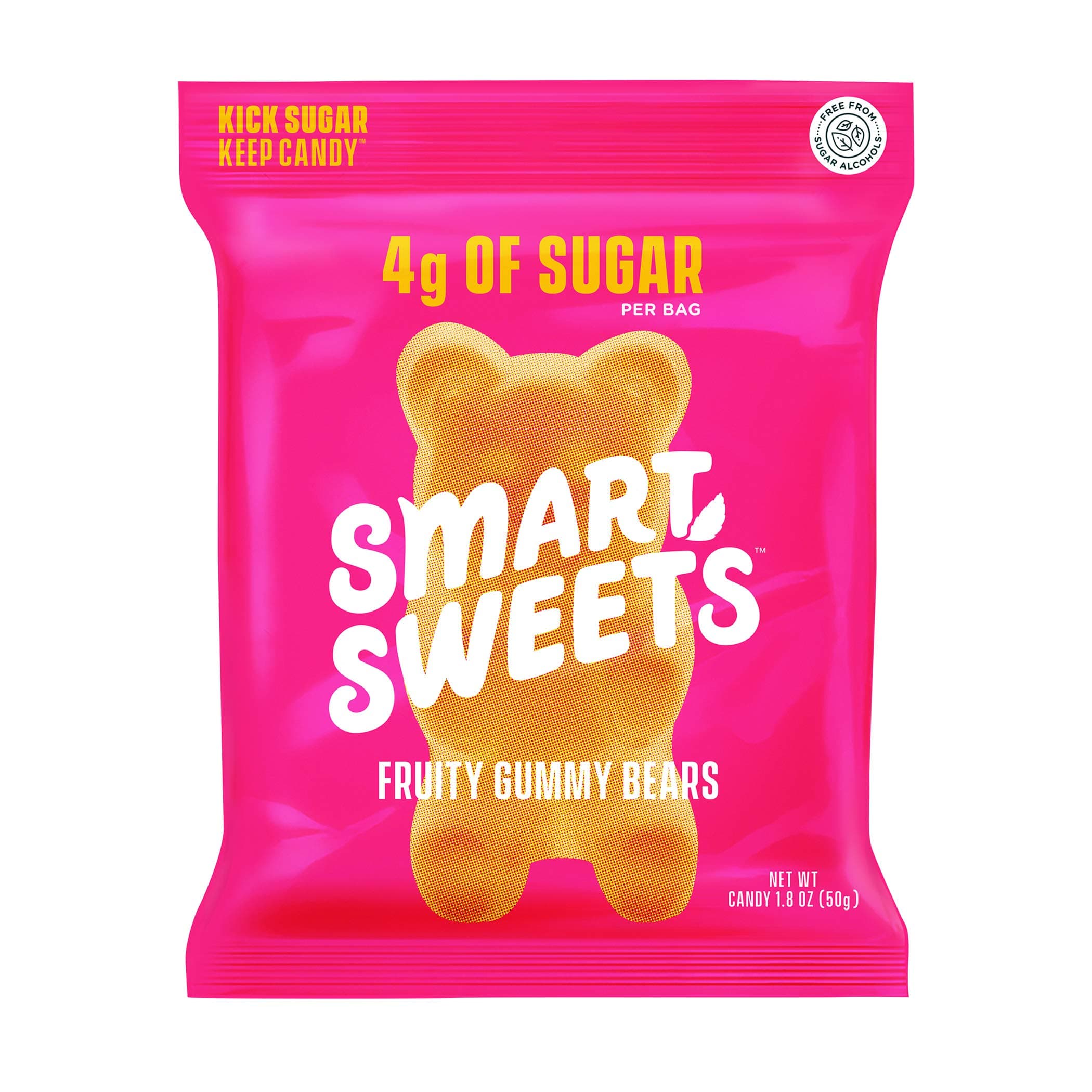 SmartSweetsFruity Gummy Bears, Raspberry, Apple, Lemon, Peach (50g)