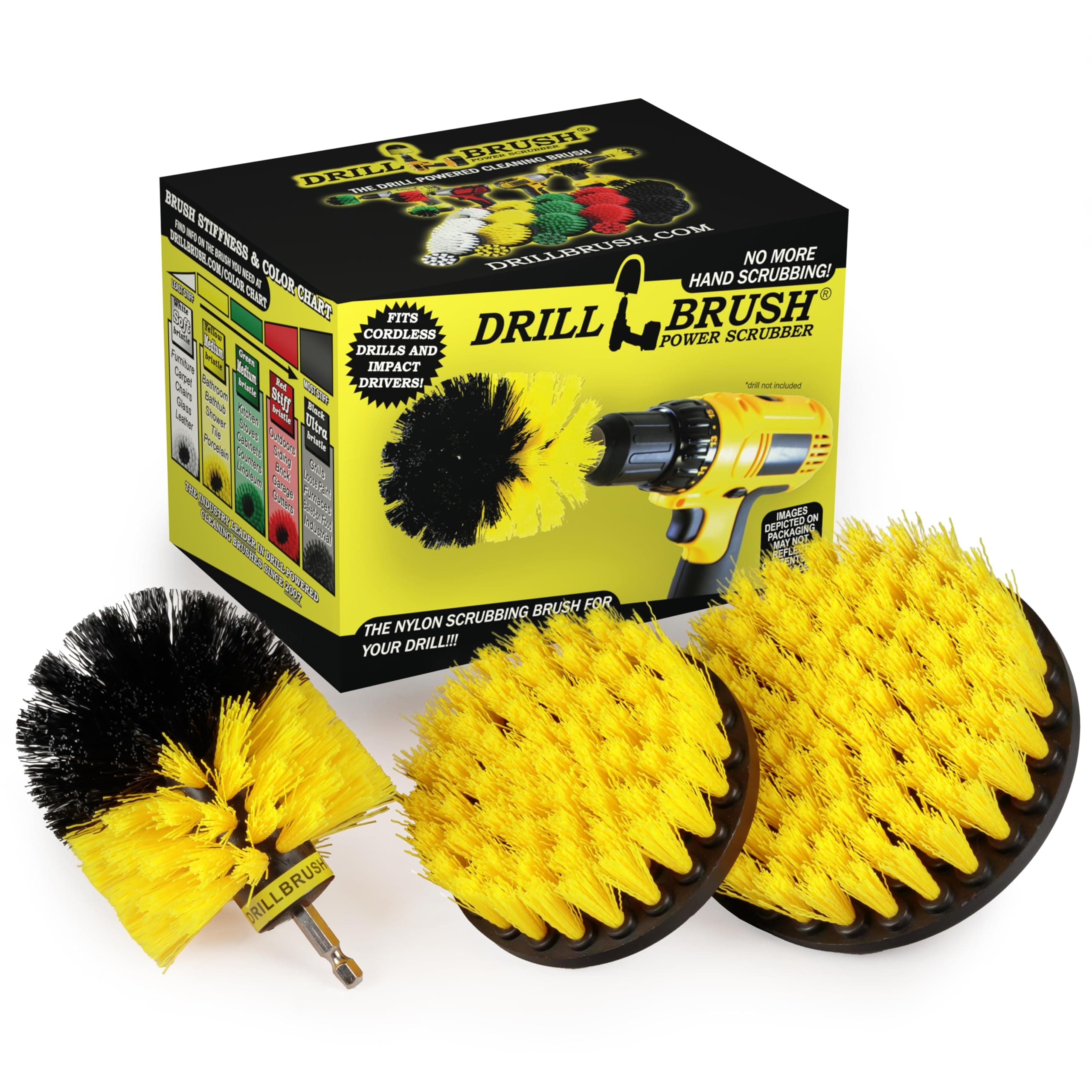 Drillbrush Powered Rotary Scrub Brushes for Shower, Tub, Sink, Tile and Grout