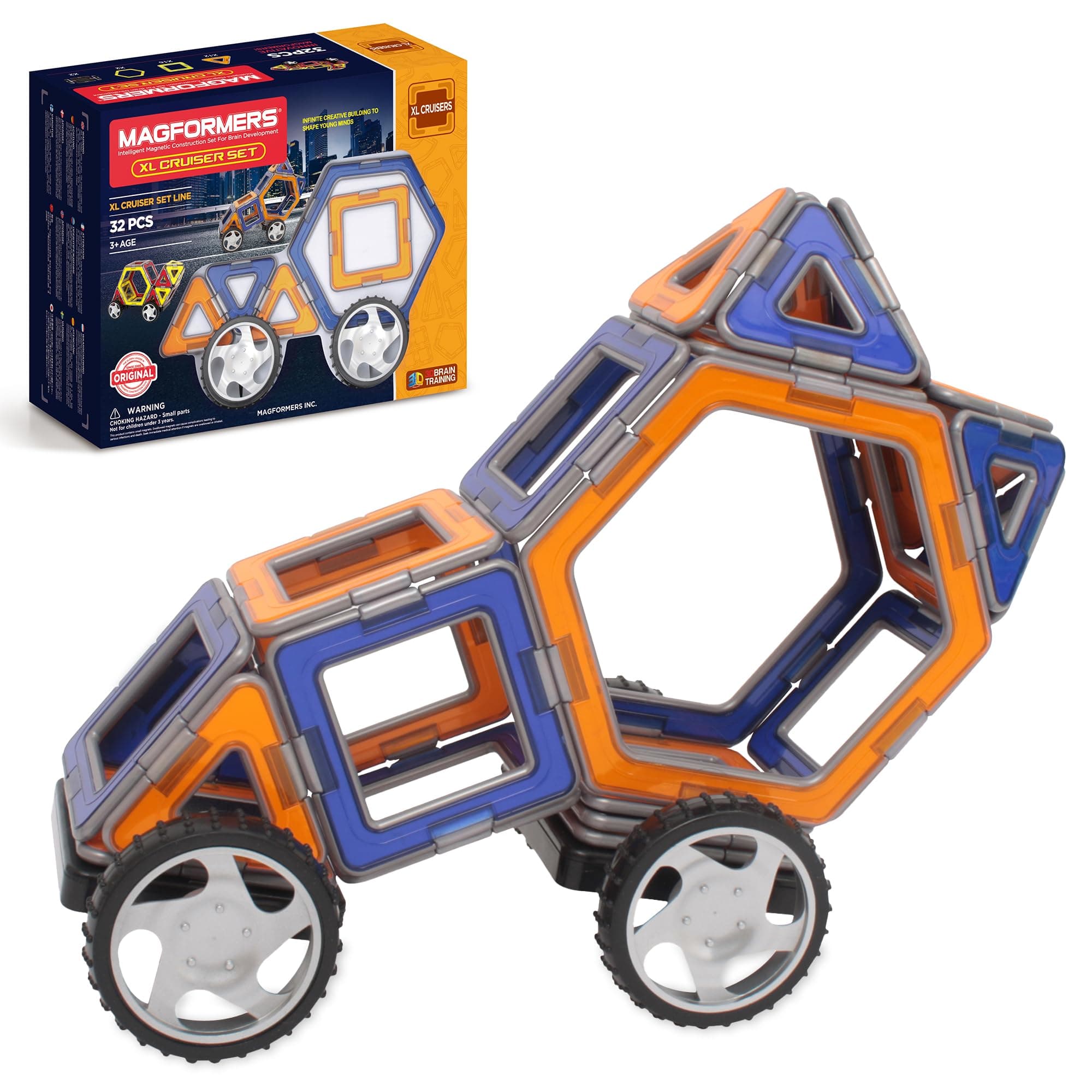 Magformers XL Cruisers Car Set, Multi Color