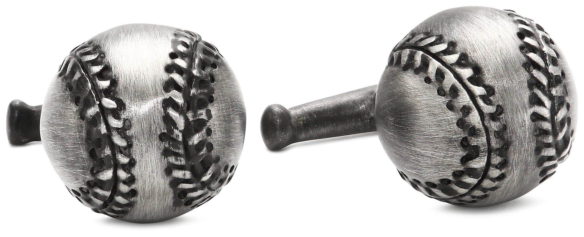 ROTENIER "Atelier" Sterling Silver Baseball and Bat Cufflinks