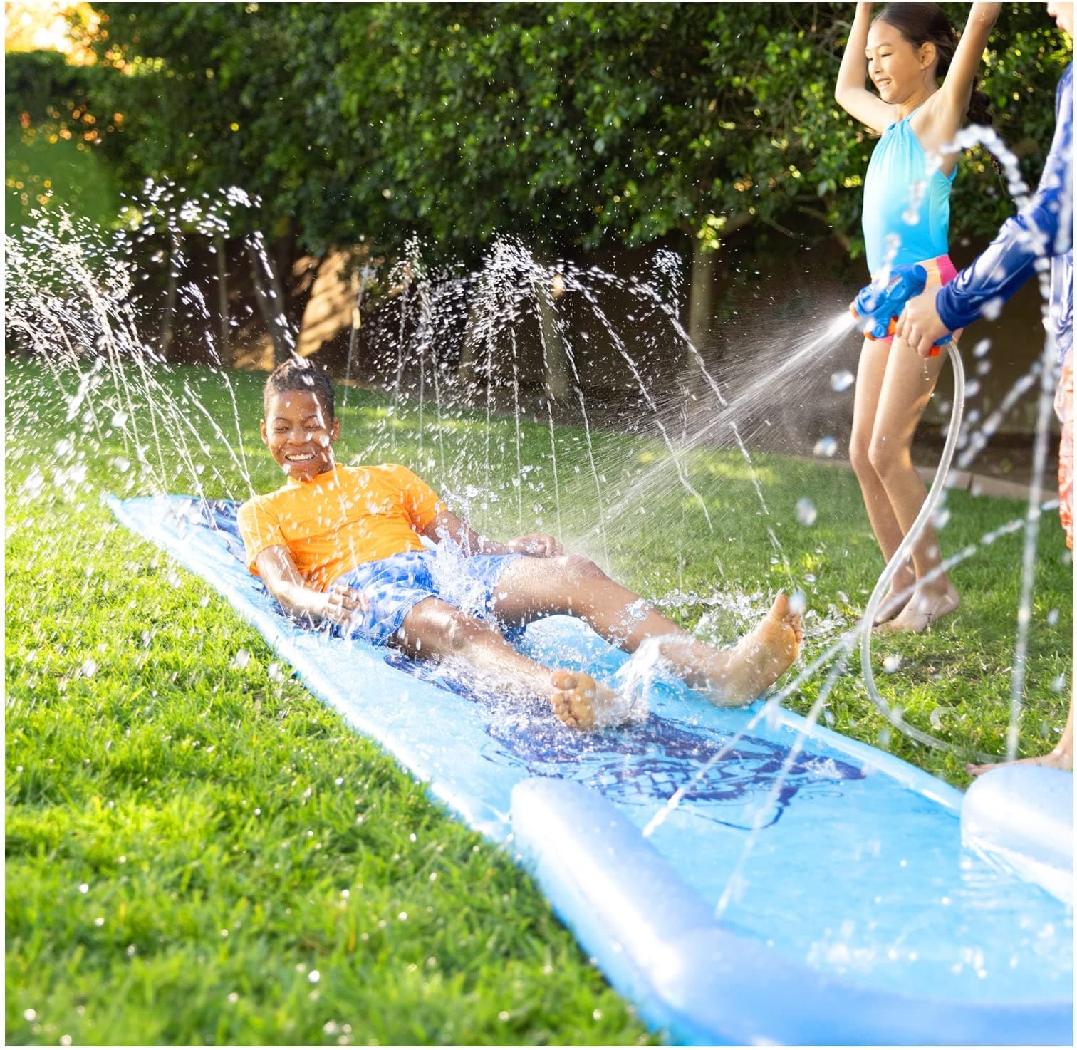 Super Soaker Blast Water Slide – The Ultimate 16 Ft Outdoor Slide for Kids – Includes Extra Water Blaster