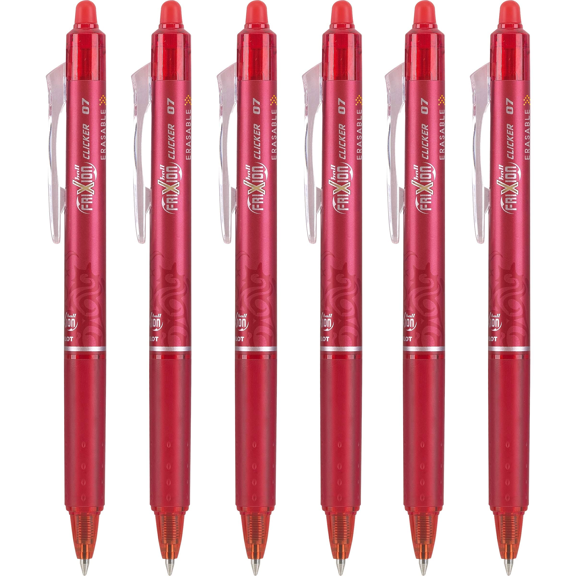 Pilot Frixion Clicker Erasable, Blue, 6 Count, 13610