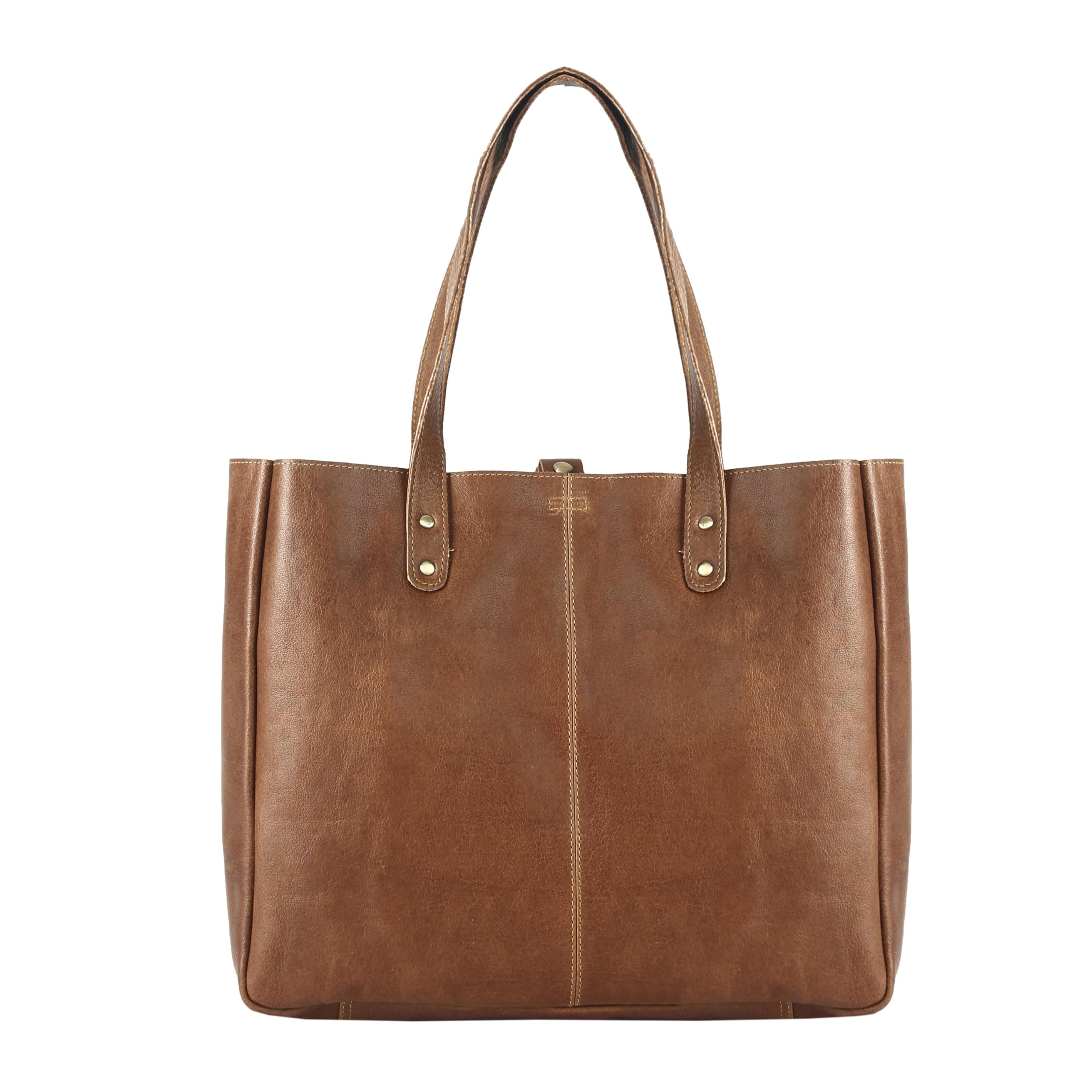 Genuine Soft Chicago Buff Leather Tote Bag Elegant Shopper Shoulder BagSALE