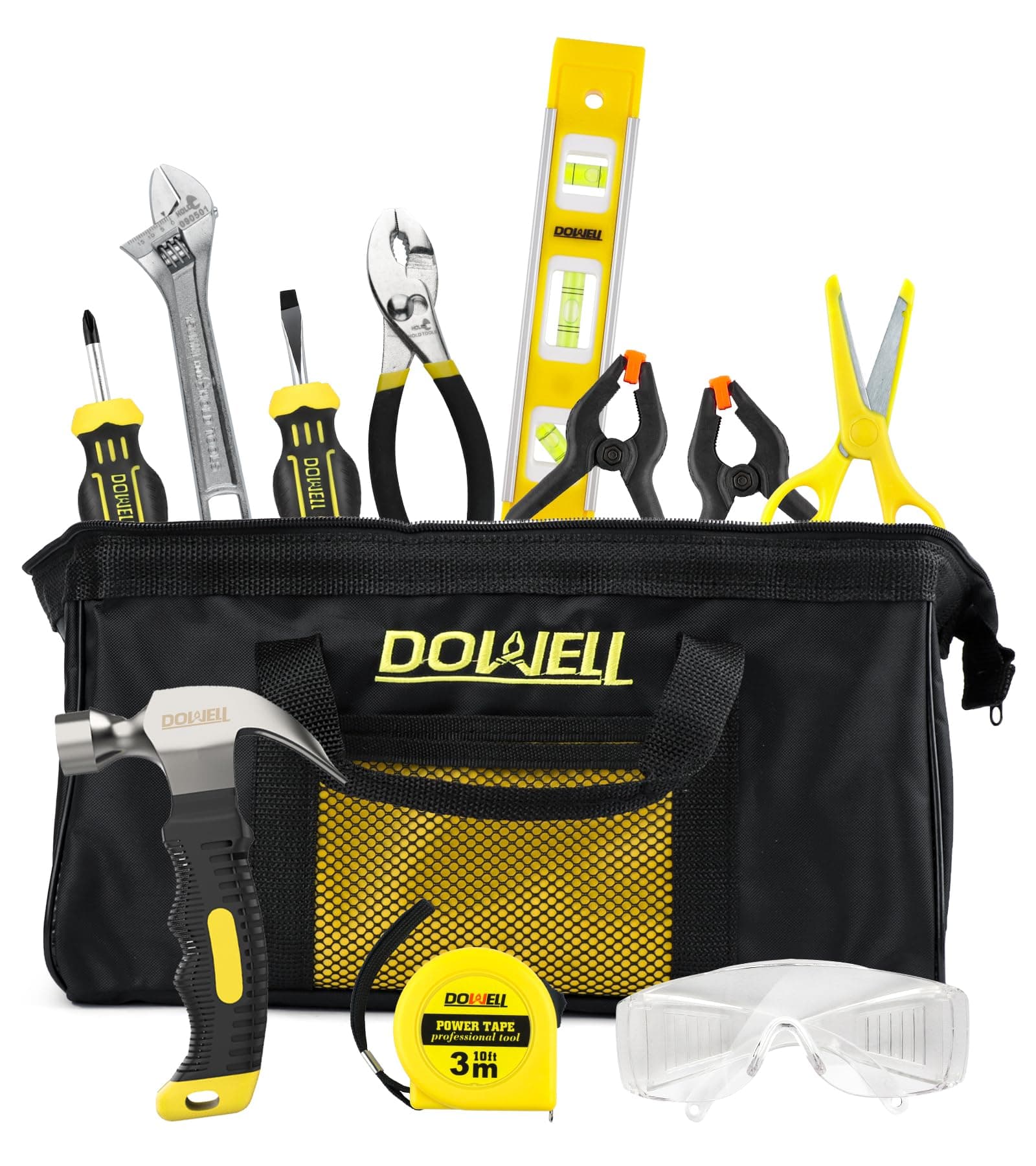 DOWELL Kids Tool Set with Tool Bag including Real Metal Hand Tools for Boys& Girls, Children&Junior Learning Tool Kit for Home DIY, Age 8+