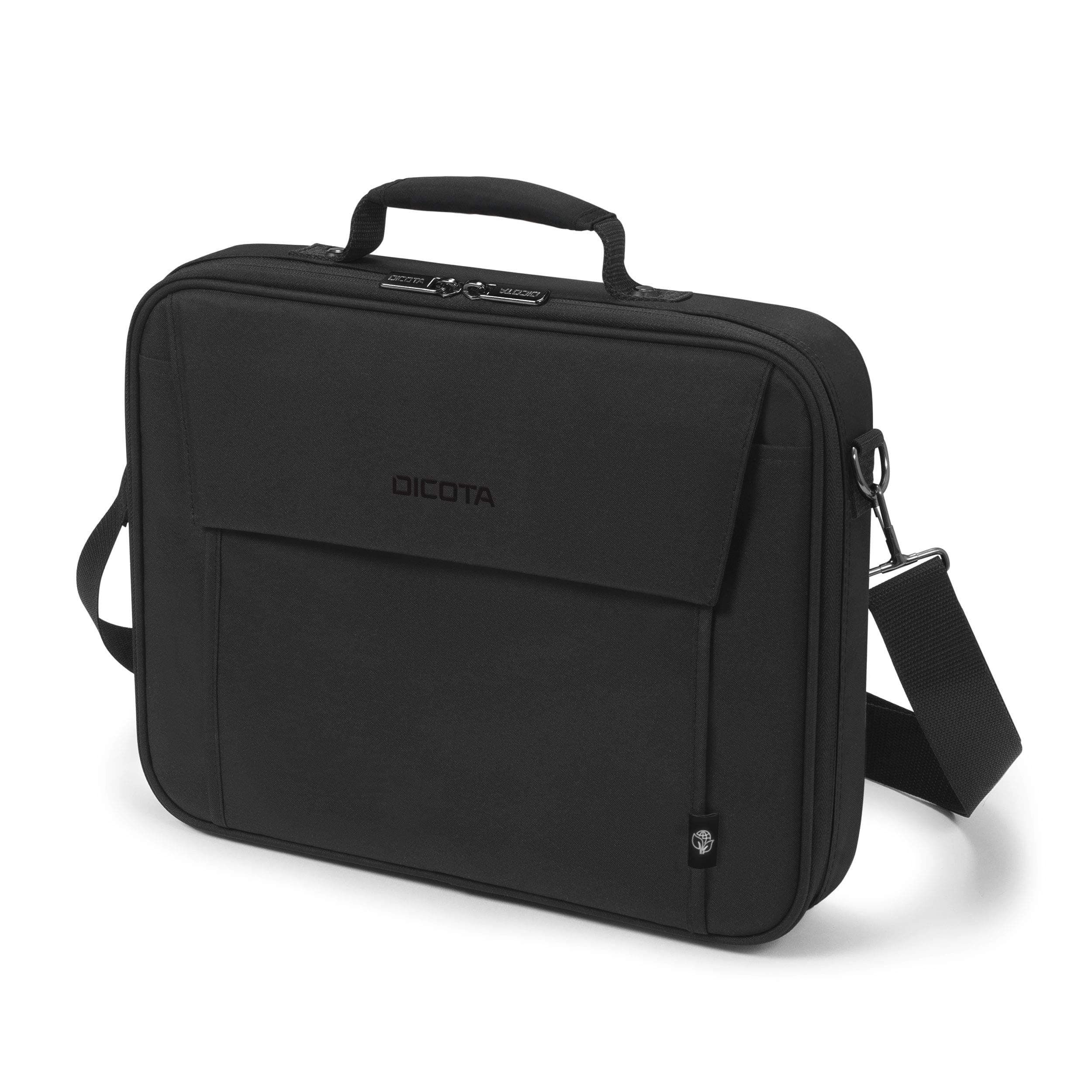 Laptop Bag Eco Multi BASE 14-15.6" Black, Comfortable padded handle with Removable and adjustable shoulder strap