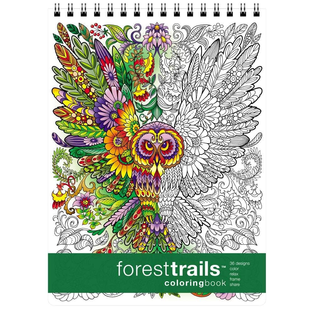 Forest Trails Coloring Book (8.62 x 11.75 inches)