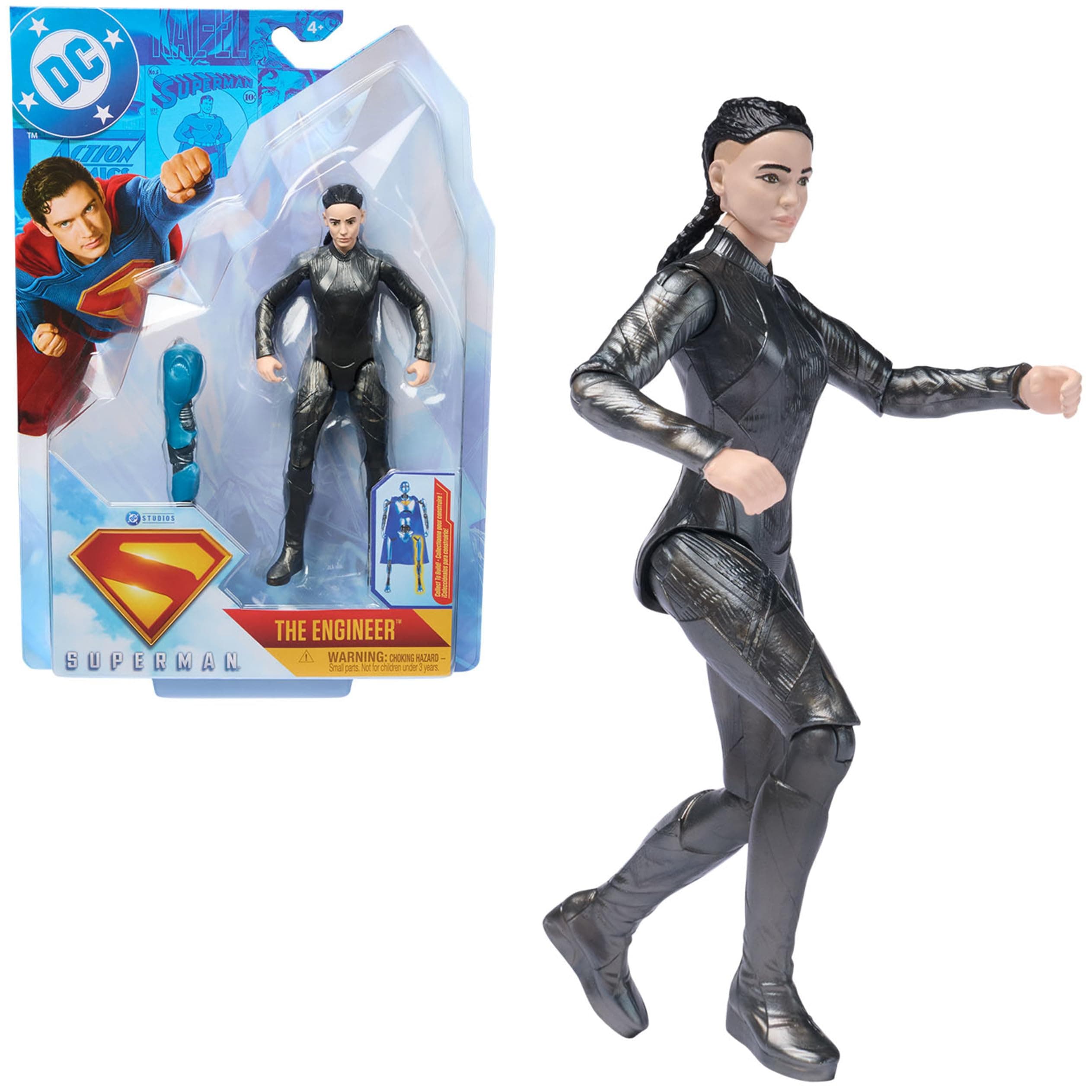Superman, The Engineer, 6-Inch Action Figure, Authentic Superman Movie Styling, Super Heroes Kids Toys for Boys and Girls Ages 4 and Up