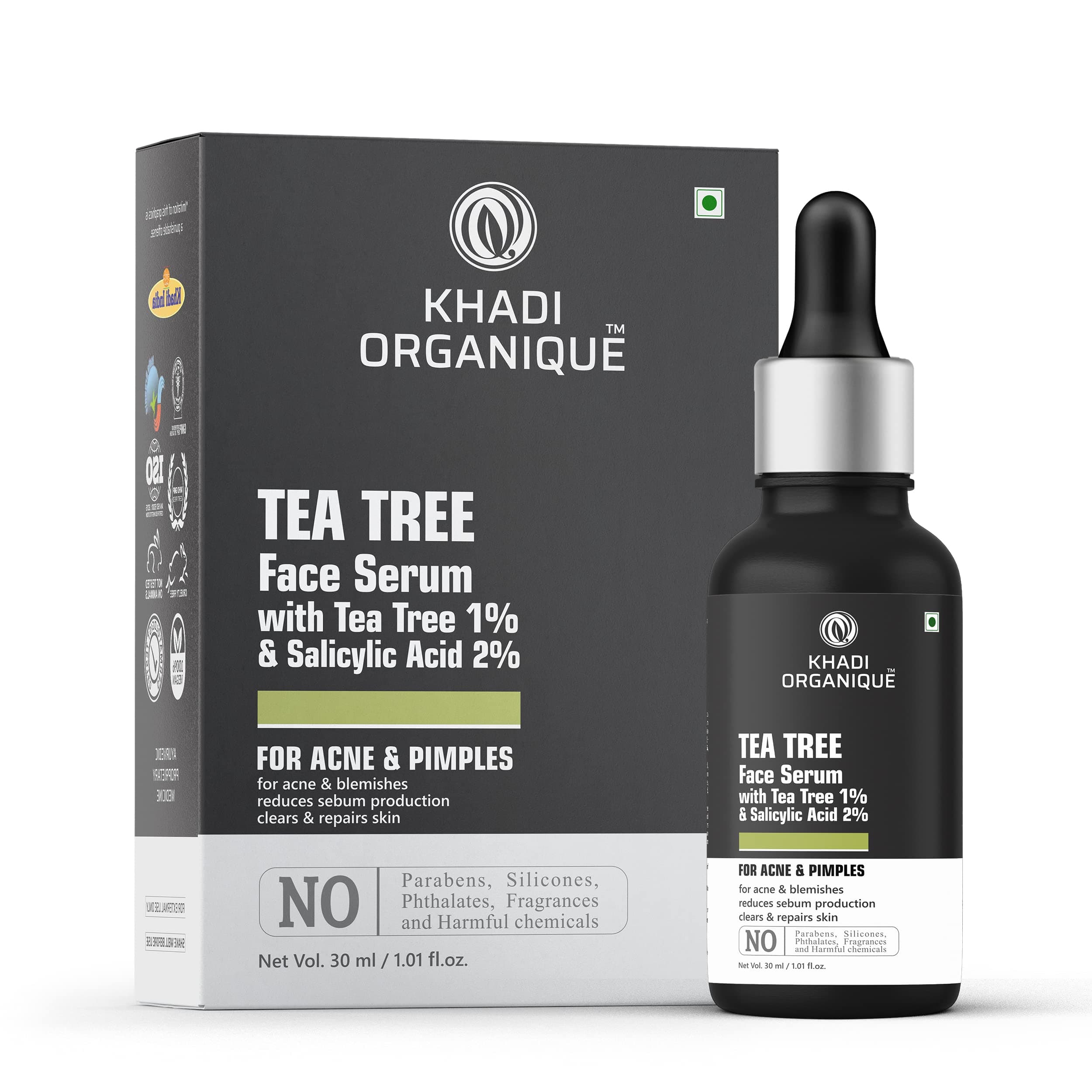 Tea Tree Face Serum with Tea Tree 1% + Salicylic Acid 2% For Acne & Blemishes Skin, 30ML