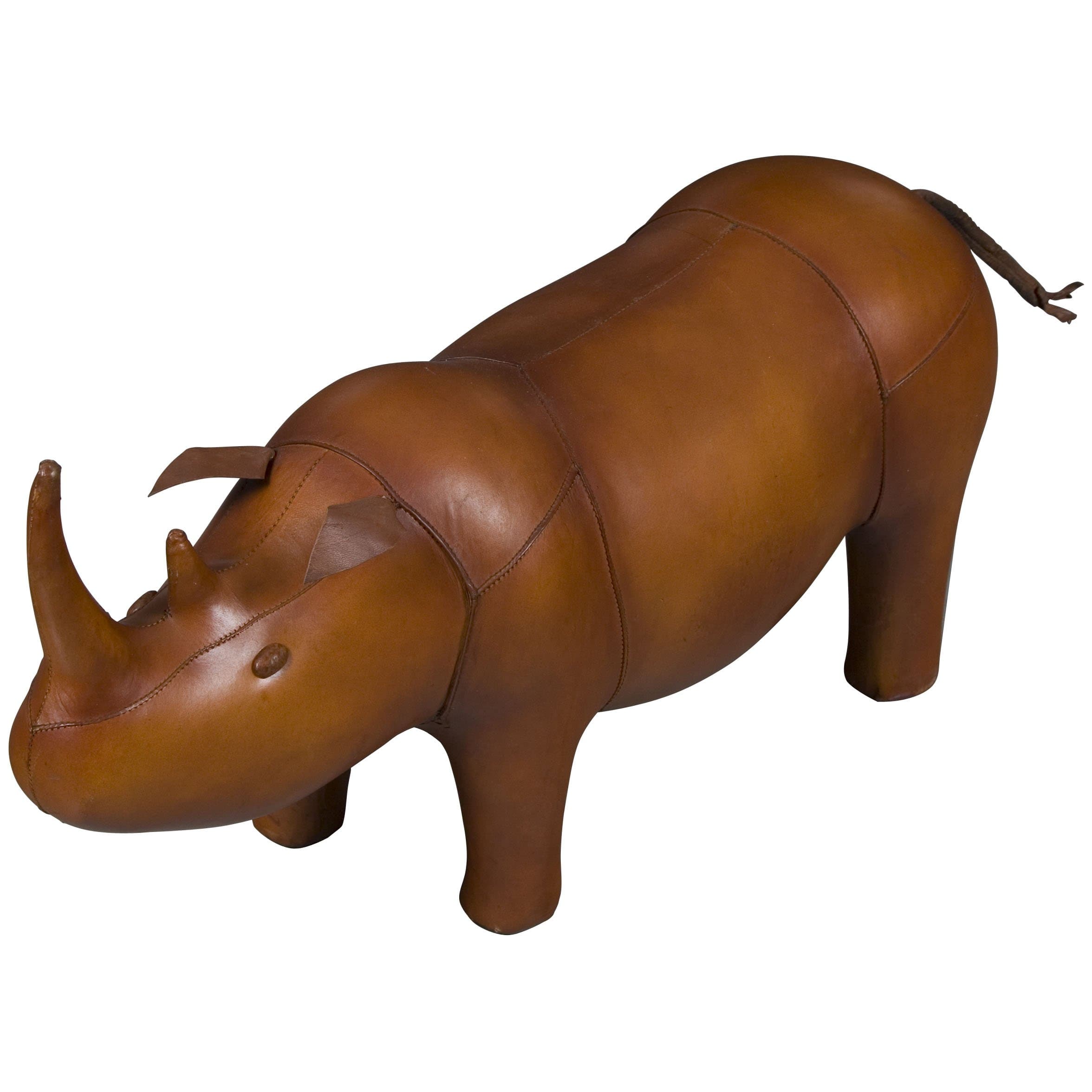 English Classics Rhino Leather Footstool