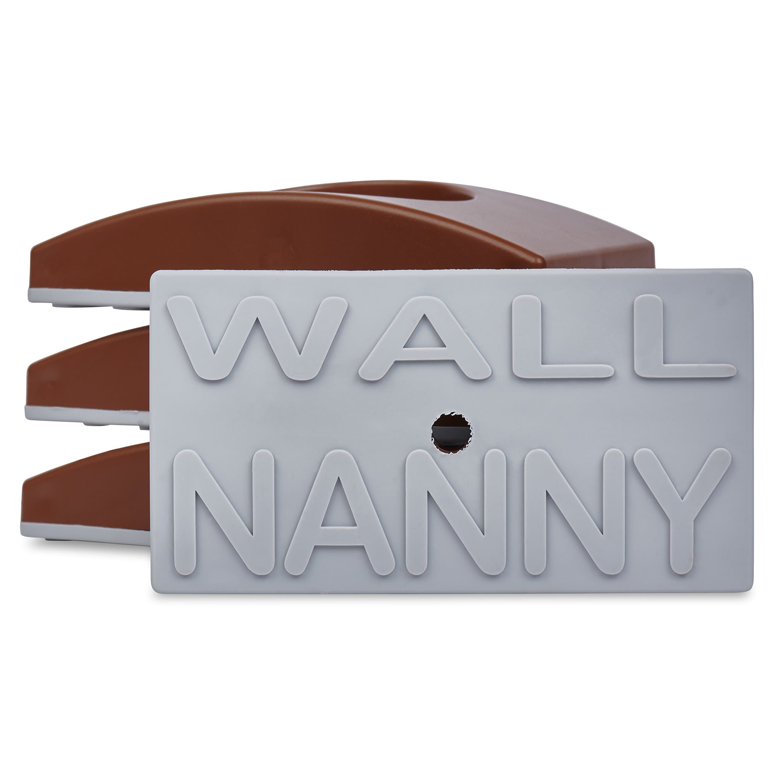 Wall Nanny - Baby Gate Wall Protector (Made in USA) Protects Walls and Doorways from Pet Gates - for Pressure Mounted Indoor Safety Baby Gates - Brown