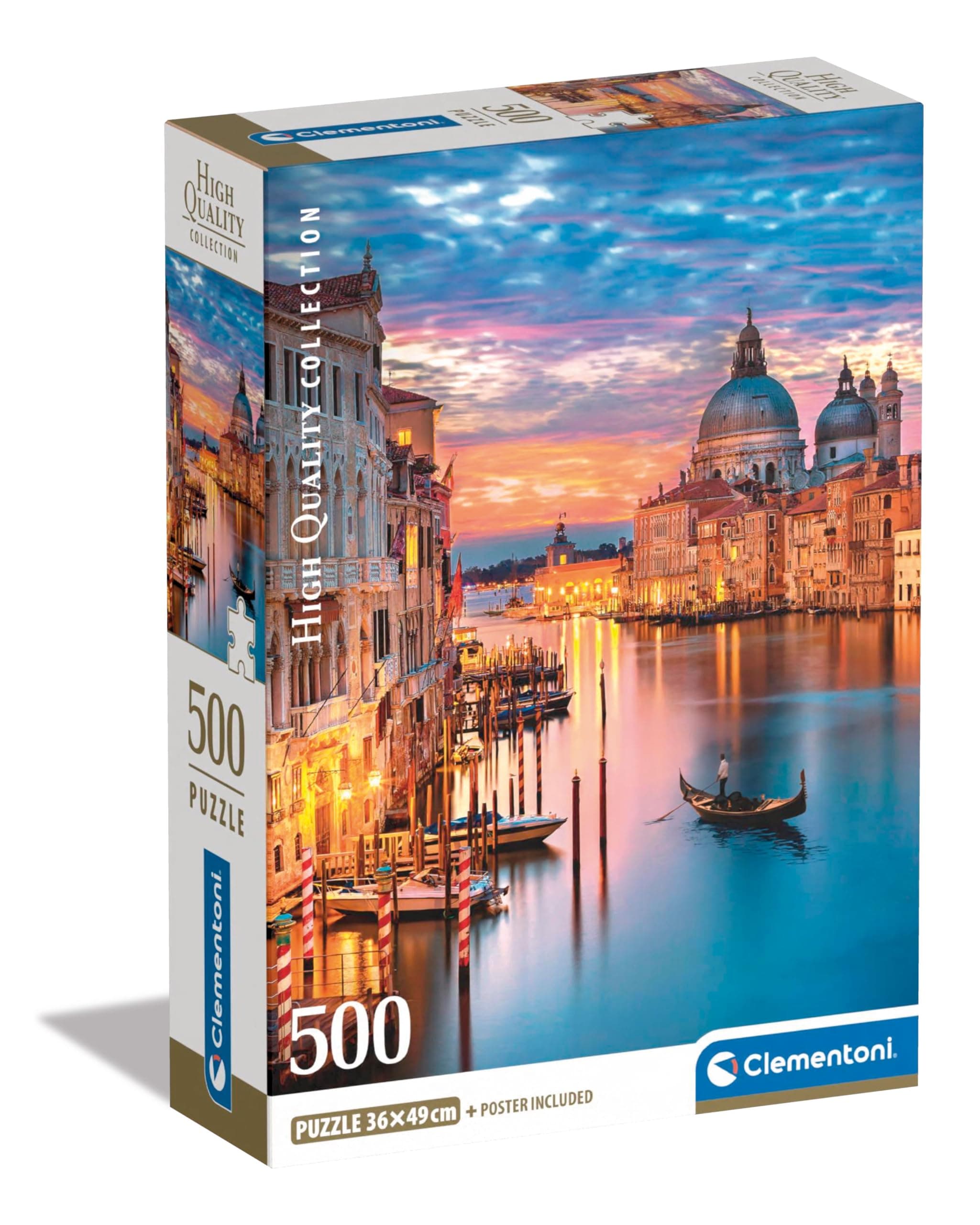 Clementoni 500 Piece Puzzle + Poster: Illuminated Venice