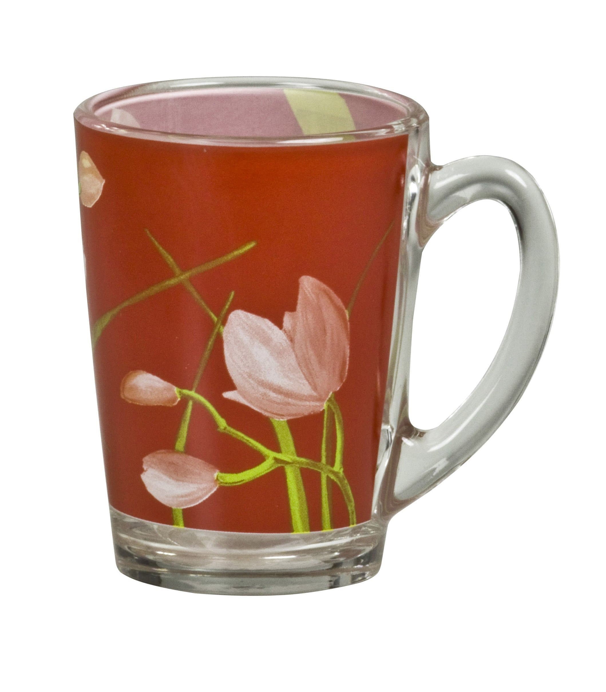 Dajar Luminarc New Morning Pred Orchis Mug 320 ml, glass, red, 8 cm