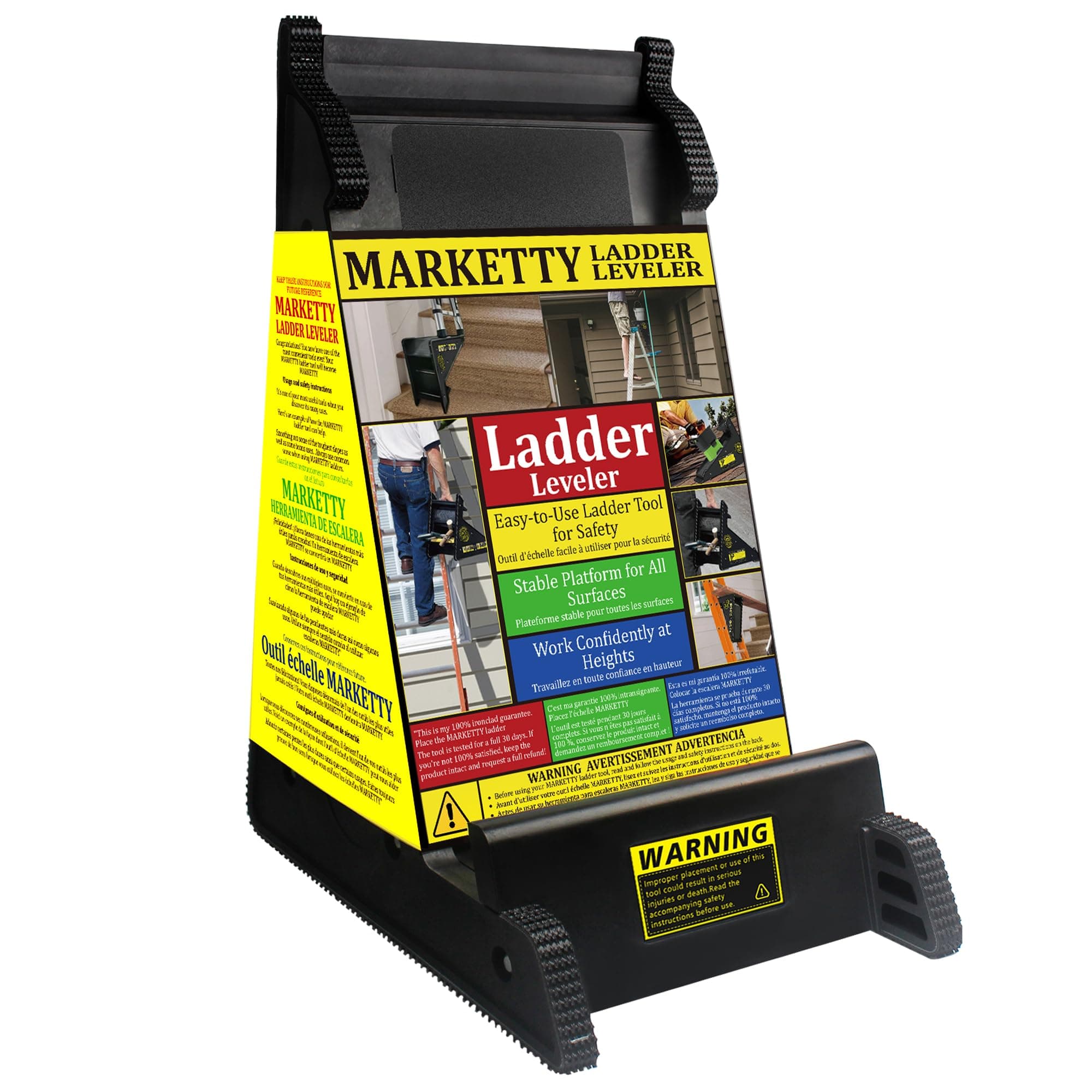 Ladder Leveler, Pitch Hopper, Ladder Stabilizer - Secure Ladder Jack and Stable Platform for All Surfaces - Easy to Use Ladder Tool for Safety