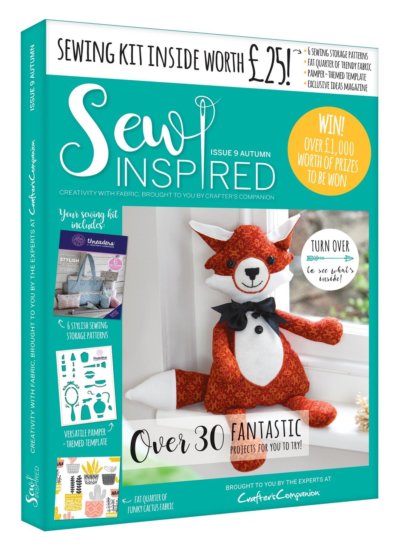 Sew Inspired Issue 9 Craft Kit, paper, Green, 30.4 x 21.3 x 10.7 cm