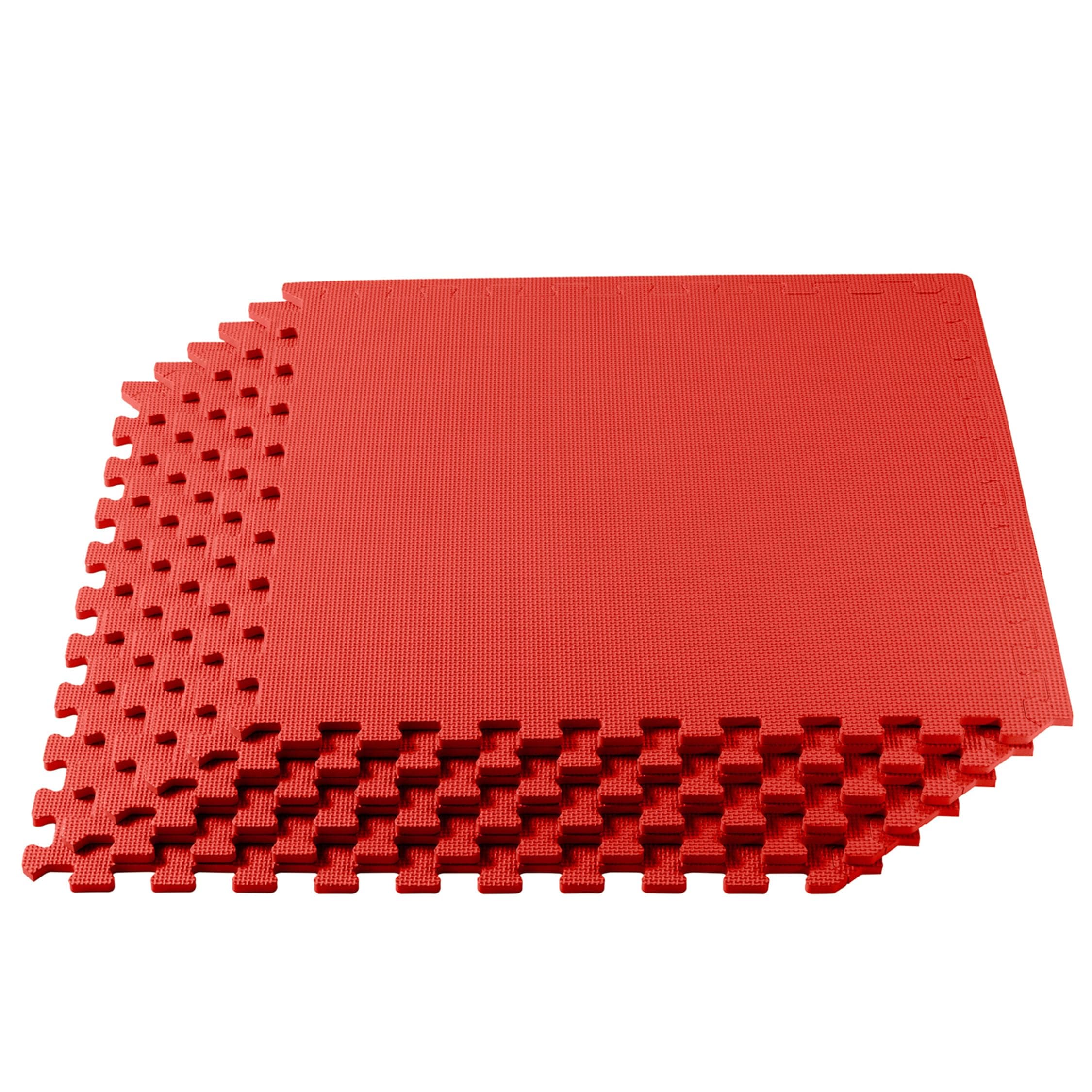 3/8" Thick Multipurpose EVA Foam Exercise Floor Mat, Interlocking Tiles, Anti-Fatigue for Home or Gym