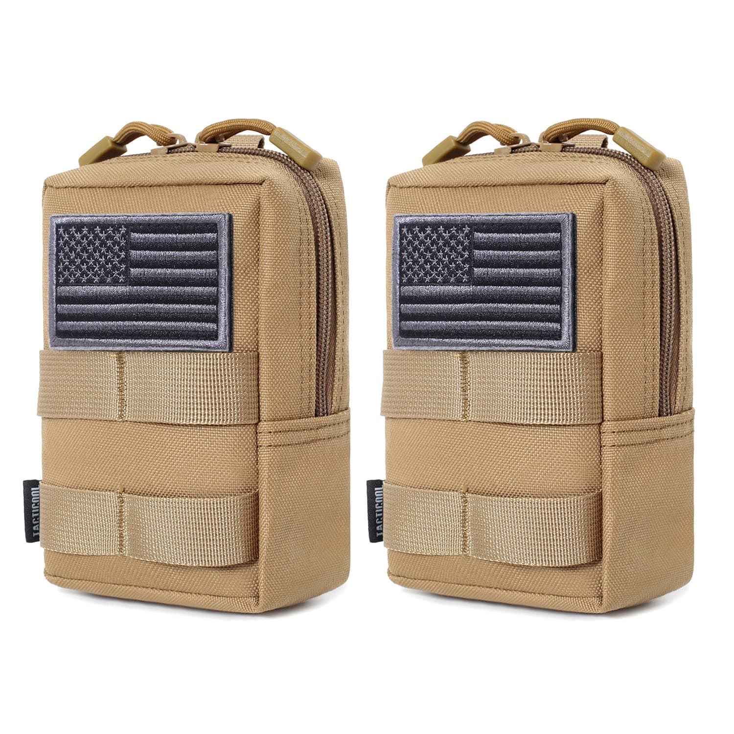 2 Pack Molle Pouches - Tactical Compact Water-Resistant EDC Pouch