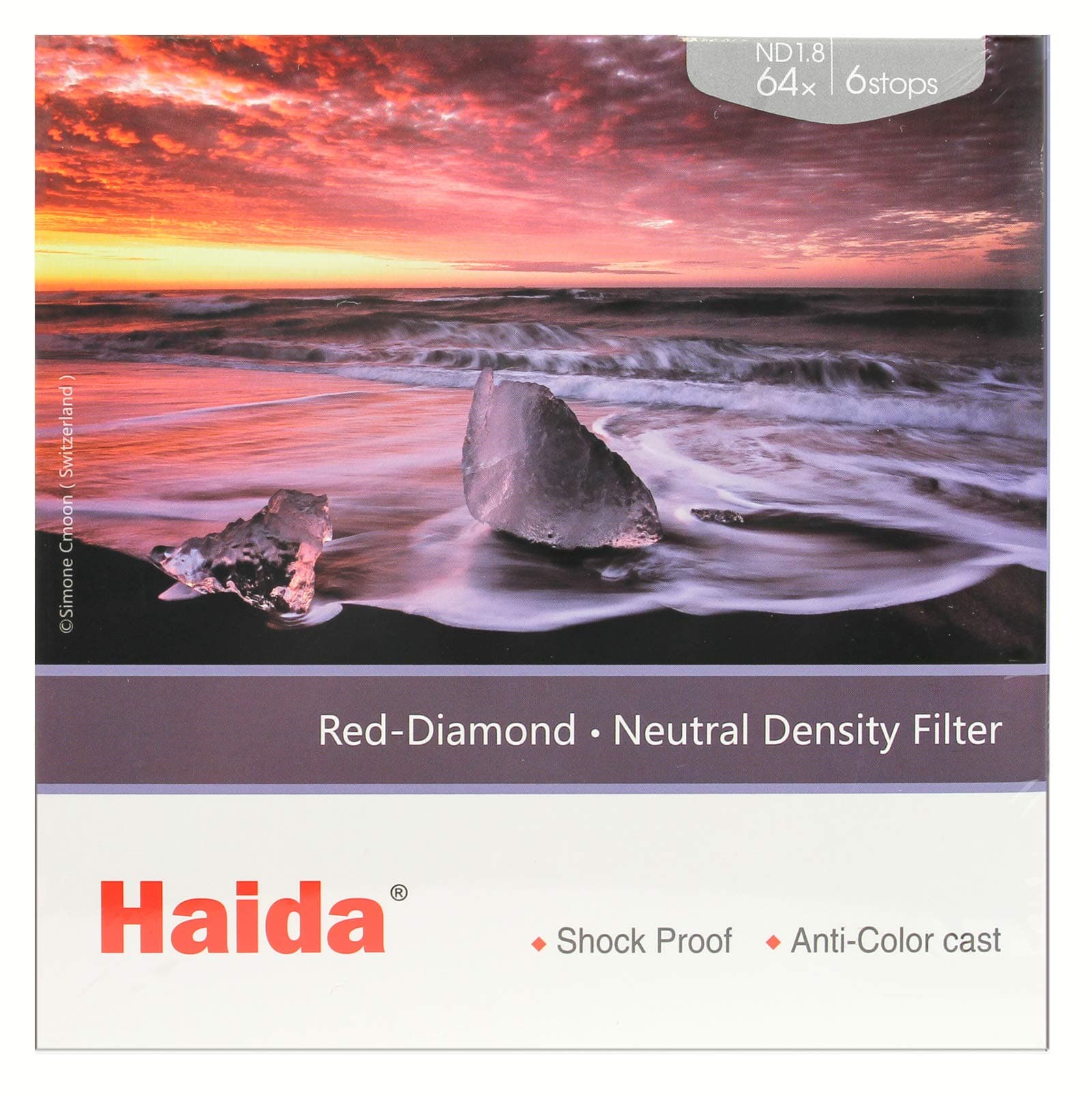 Haida Red Diamond Shockproof Filter 100mm ND64 1.8 6 Stop ND Nanopro Coated Optical Glass HD4270