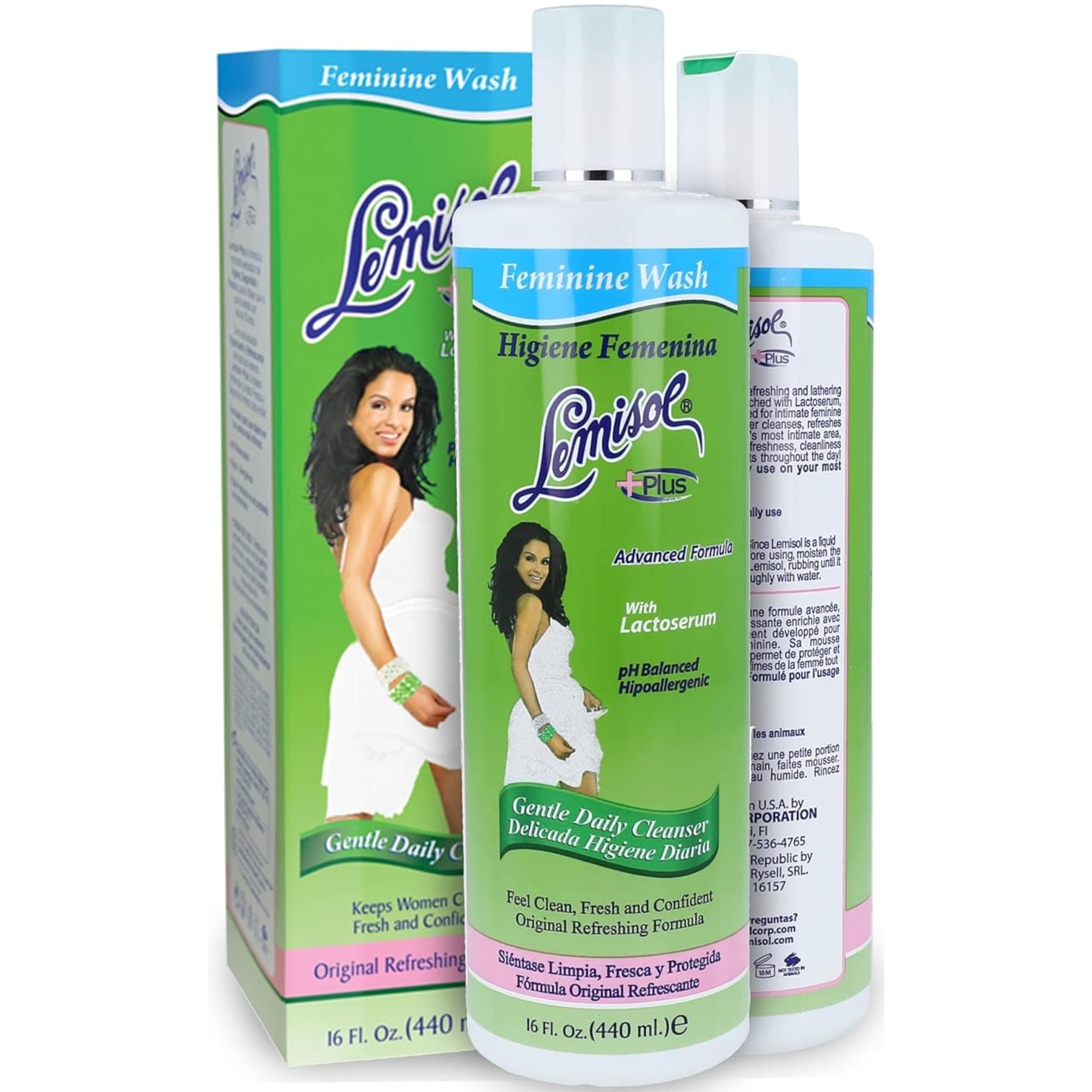 Lemisol Plus Gentle Daily Cleanser, Original Refreshing Formula, 16 Oz (Pack of 2) by Lemisol