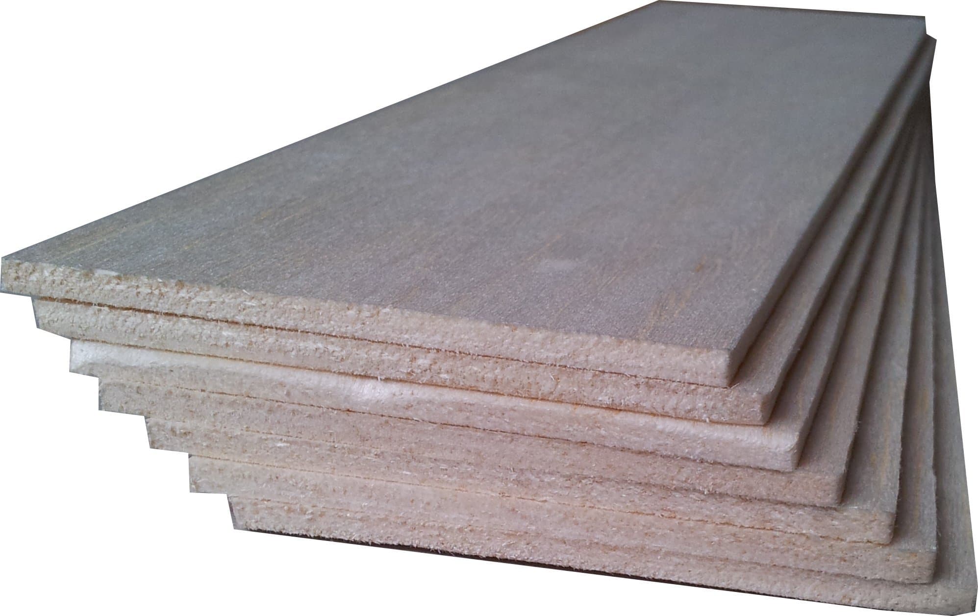 BALSA WOOD 6 sheets 12 x 6 x 1/8 (306mm x 155mm x 3mm) NEW Good Quality. by Balsa