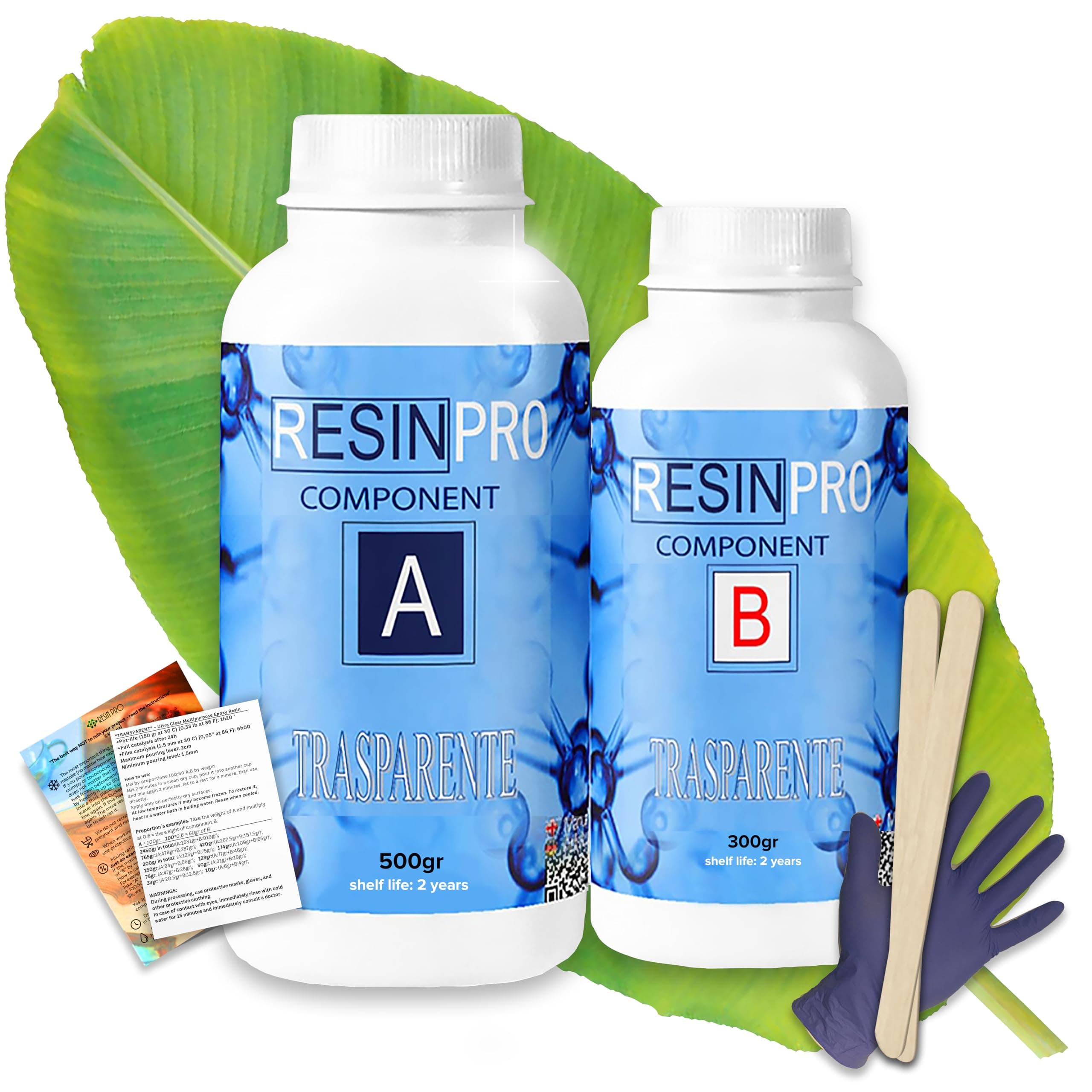 Resin Pro Epoxy Resin, 28 oz Crystal Clear Epoxy Resin And Hardener Kit For Craft, Artwork, Jewellery Making, Table, Art Creations - Easy Ratio Resins - Heat Resistant (800 g)