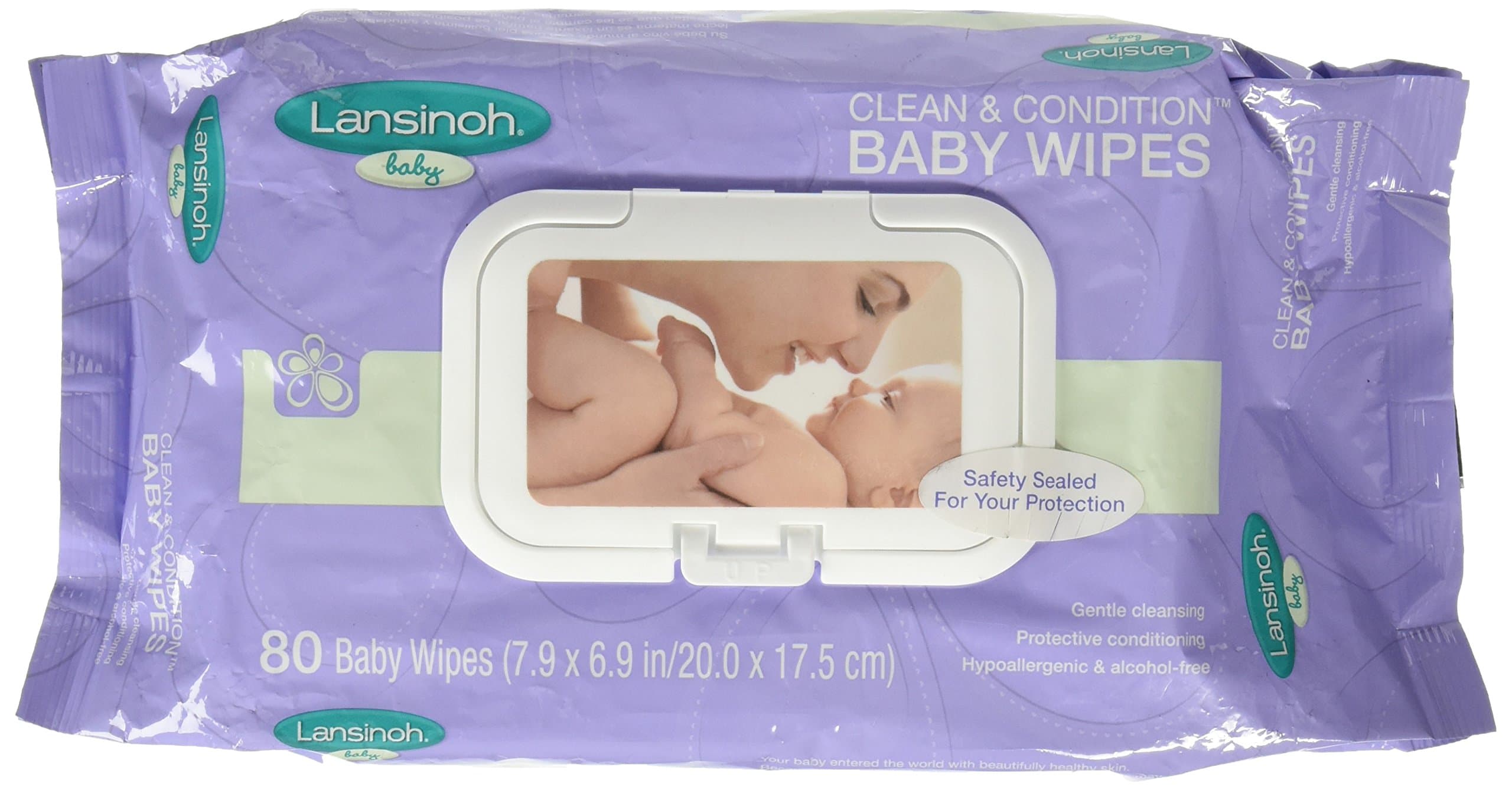 Lansinoh Clean & Condition Cloths for Babies, 80 ct.