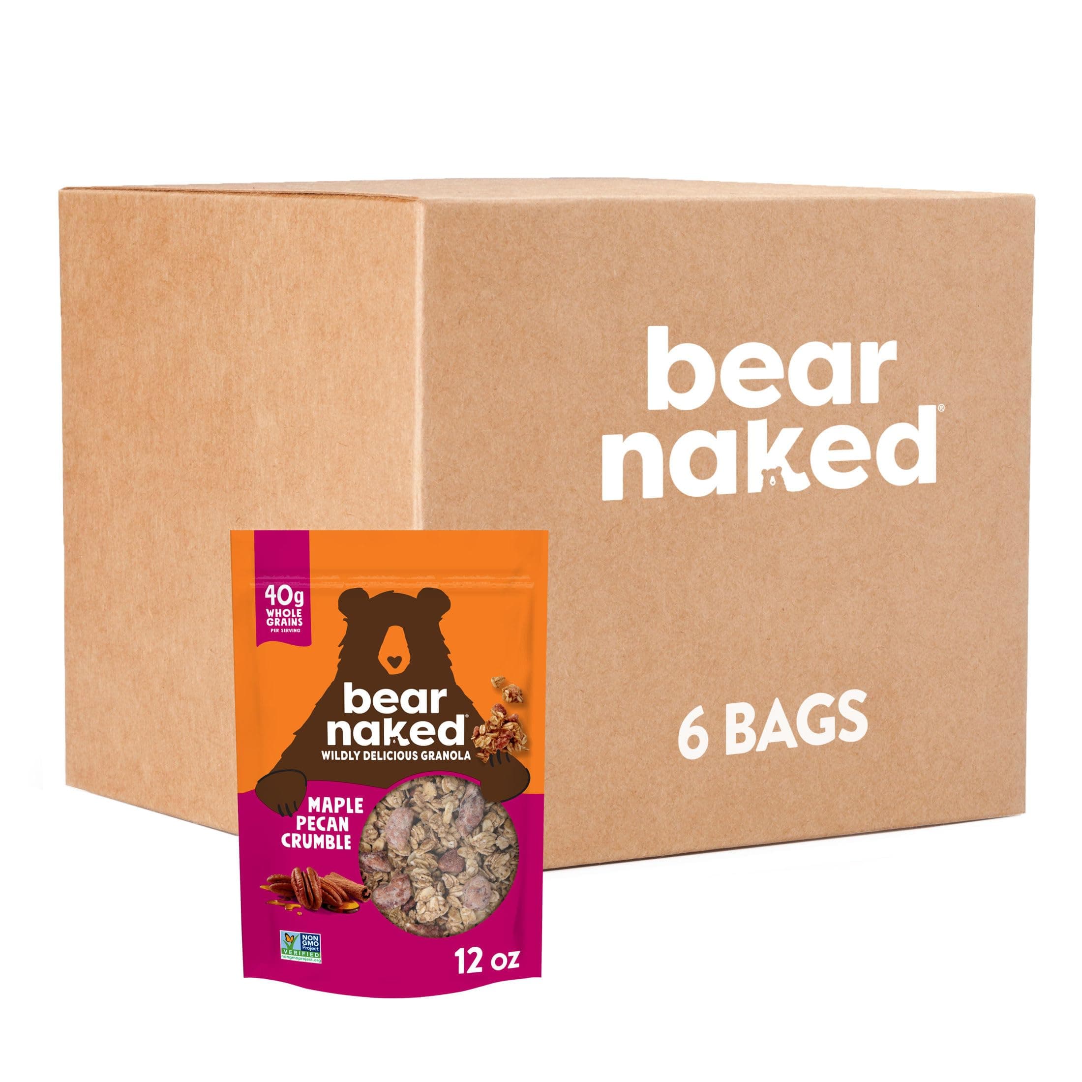 Bear Naked, Granola, Maple Pecan, Non-GMO Project Verified and Kosher Dairy, 4.5lb Case (6 Count)