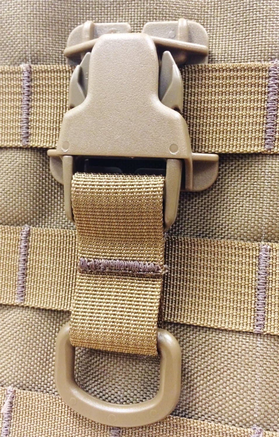 2 Part Tan Every Which Way Buckle System Military Tactical T-ring Adaptor for Molle Pals Tring