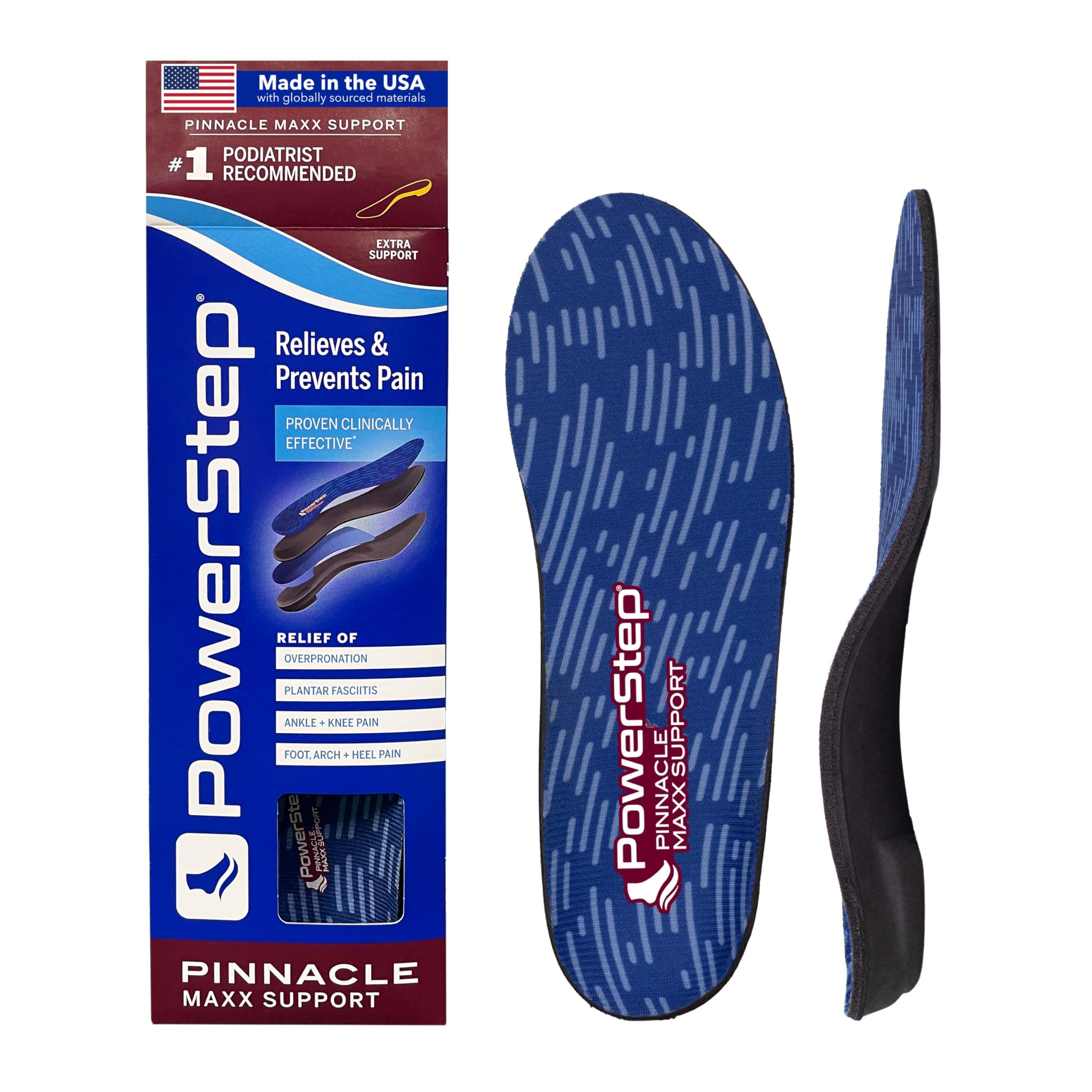 Pinnacle Maxx Full Length Orthotic Shoe Insoles
