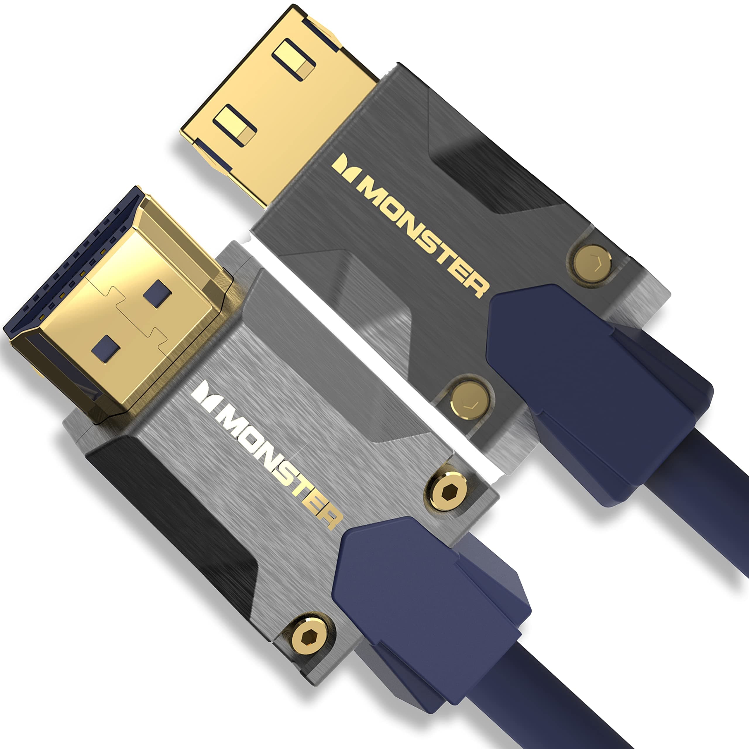Monster M-Series 3000 Certified Premium HDMI 2.1, 48Gbps, 8K Ready, Zinc Alloy Connector, Vgrip, Pure Copper, Braided Jacket