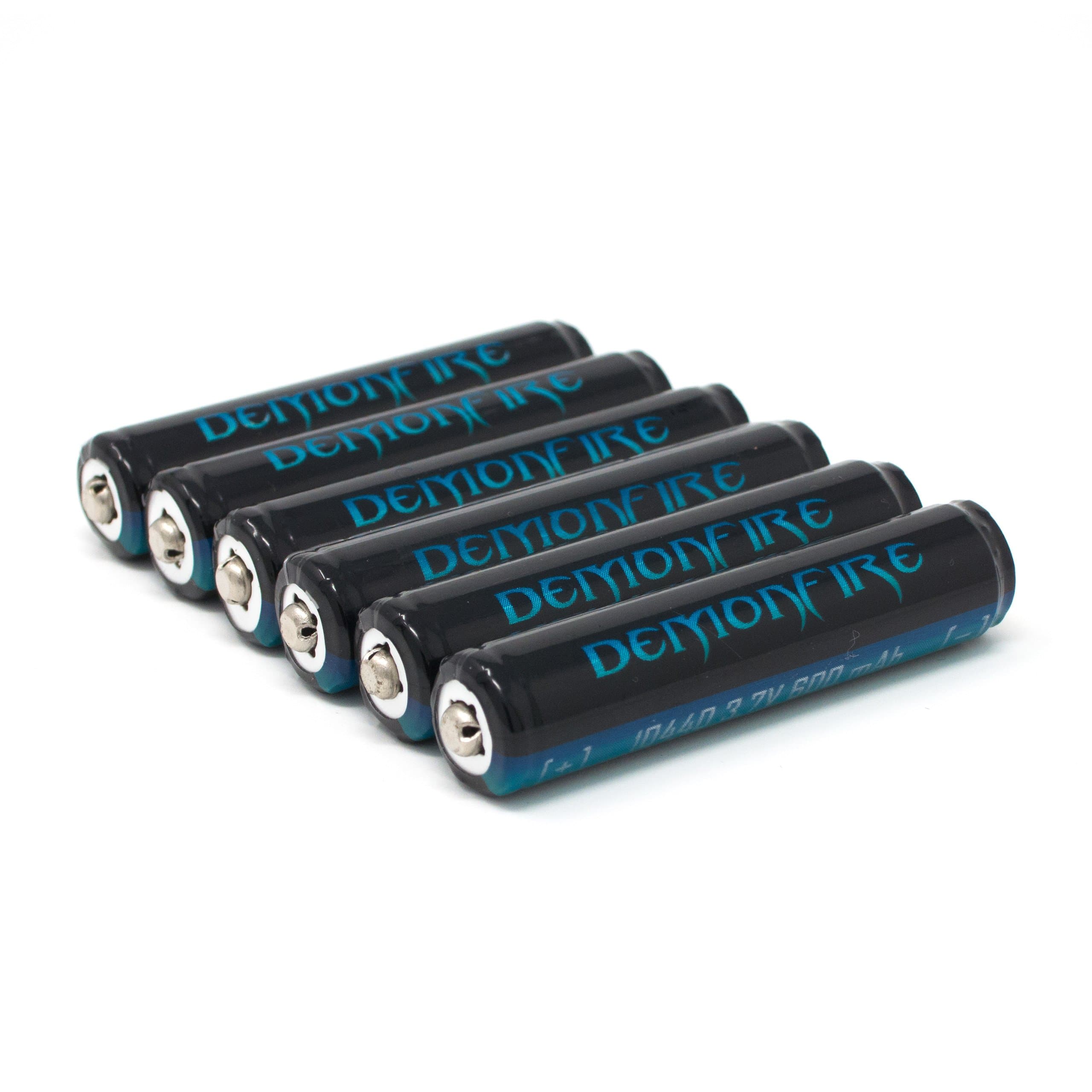 Demonfire 10440 Button Top 600mAh 3.7V Li-Ion Protected Rechargeable Battery (6 Pieces)