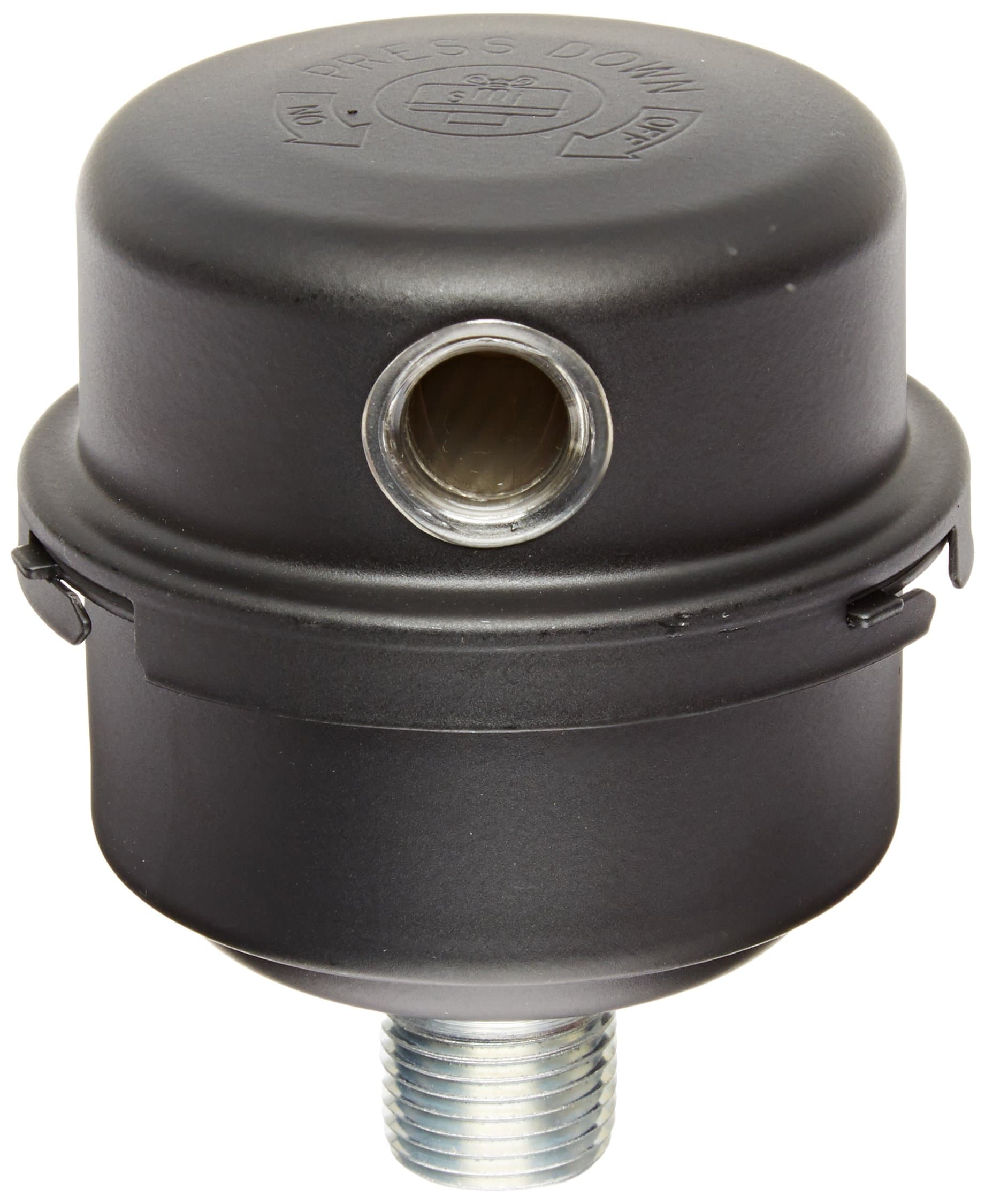 Solberg FS-06-050 Filter Silencer, 1/2" MPT Outlet, 3-13/16" Height, 3-1/4" Diameter, 12 SCFM