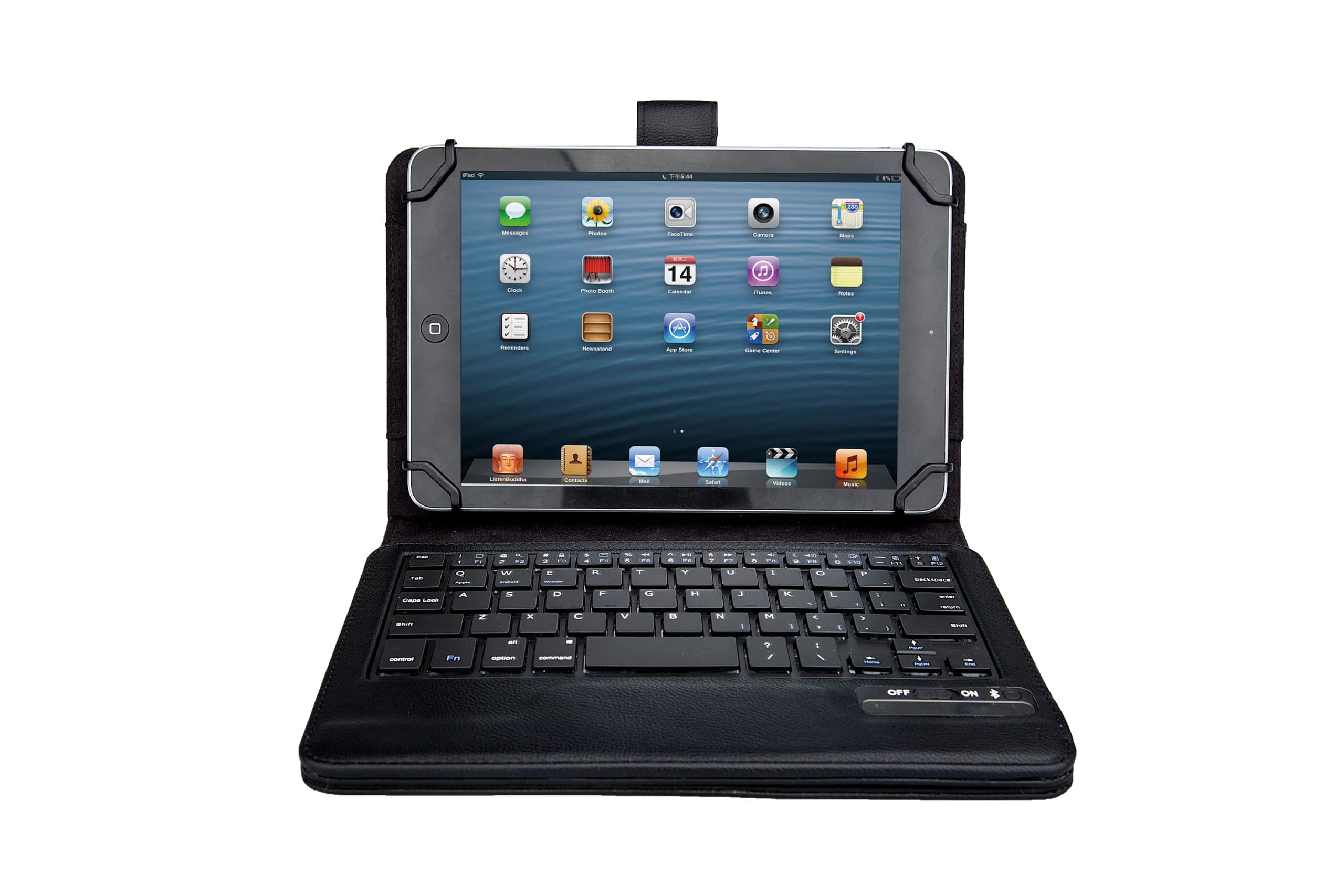 jVose Bluetooth Keyboard Case for 7-Inch to 8-Inch Tablet (Black)