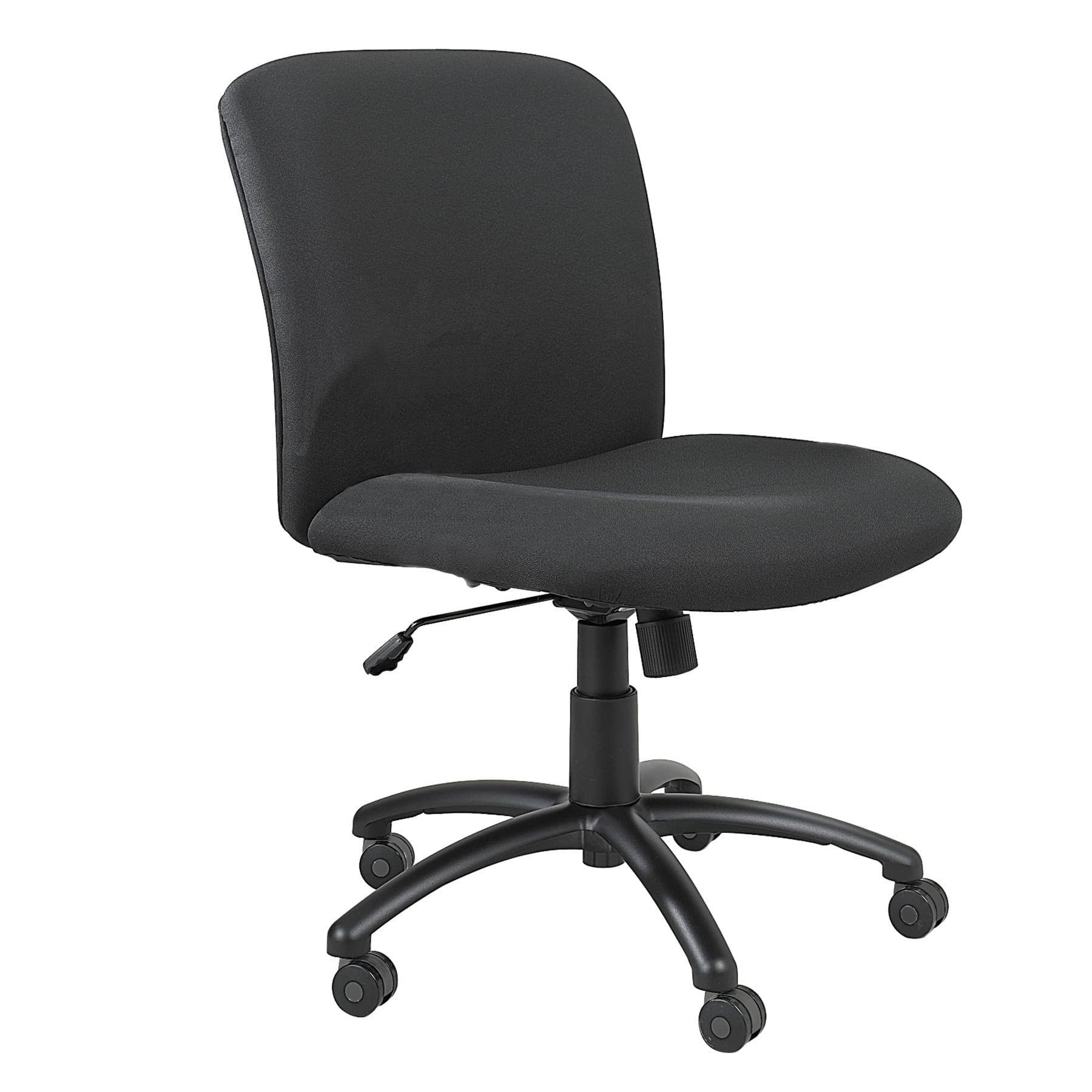 Safco Uber Office Chair, Heavy Duty Stool, 500 lbs Capacity, Ergonomic Mesh Back, 360 Swivel Seat, 5-Star Base, Big and Tall, Black