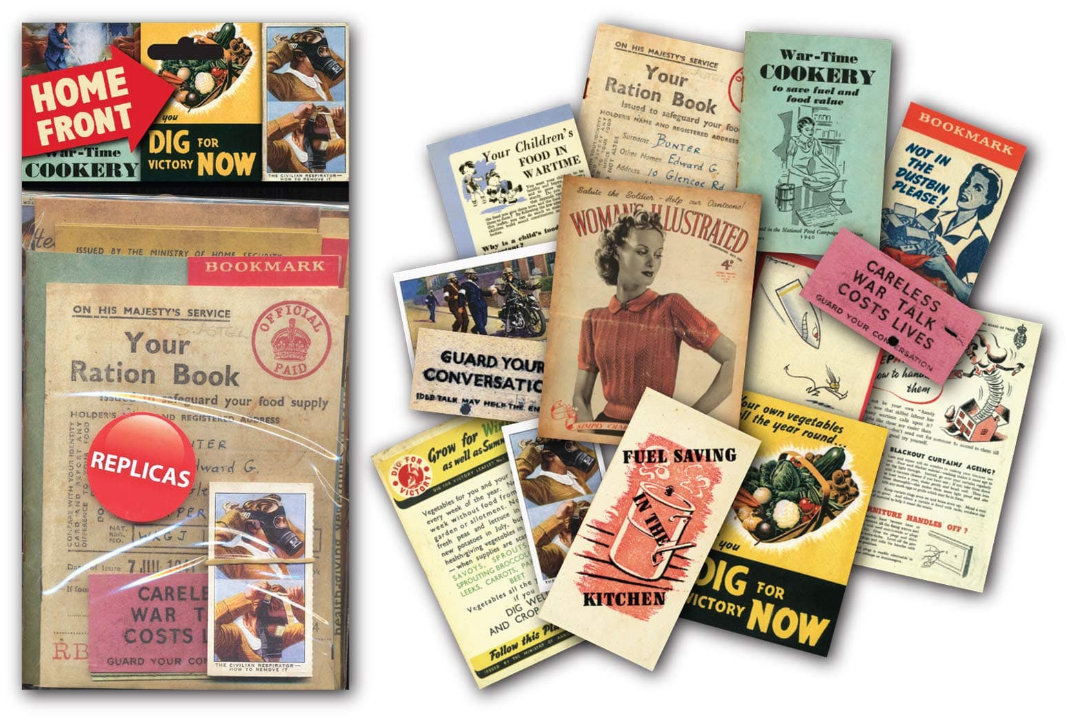 Memorabilia Pack Company The Home Front Gift with over 20 pieces of Replica Artwork