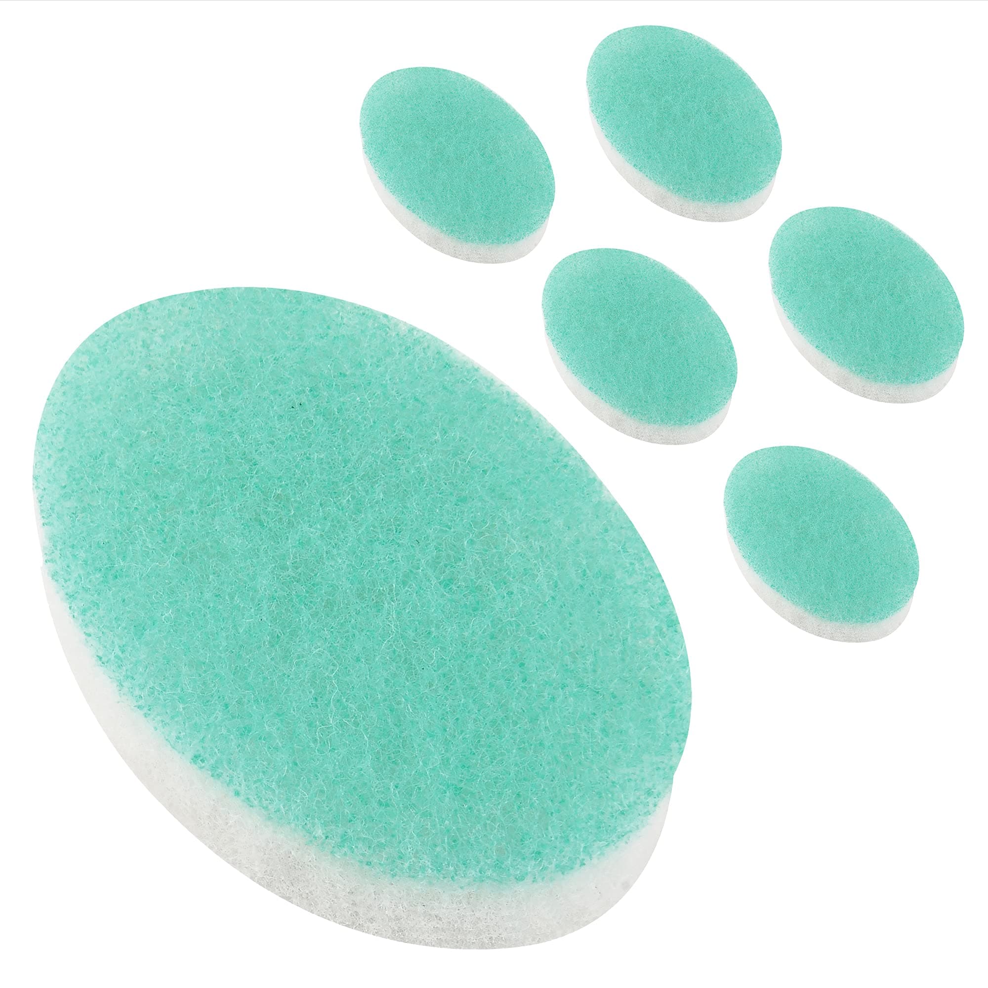 Impresa Double-Sided Body Sponge - White & Blue, Pack of 6 - Deep Exfoliation & Body Scrub Pad - Dual-Sided Design - Gentle Facial Cleanse & Face Scrubber