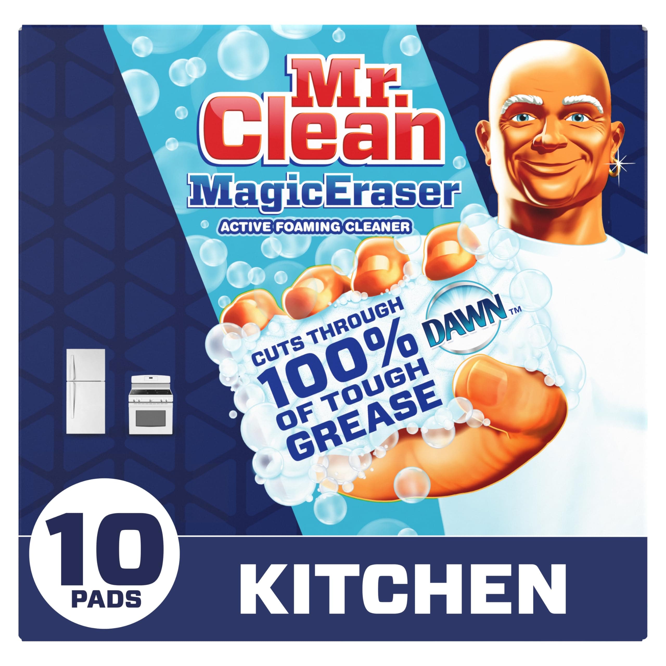 Magic Eraser, Oven, Kitchen, and Shoe Cleaner, Cleaning Pads with Durafoam, 10 Count
