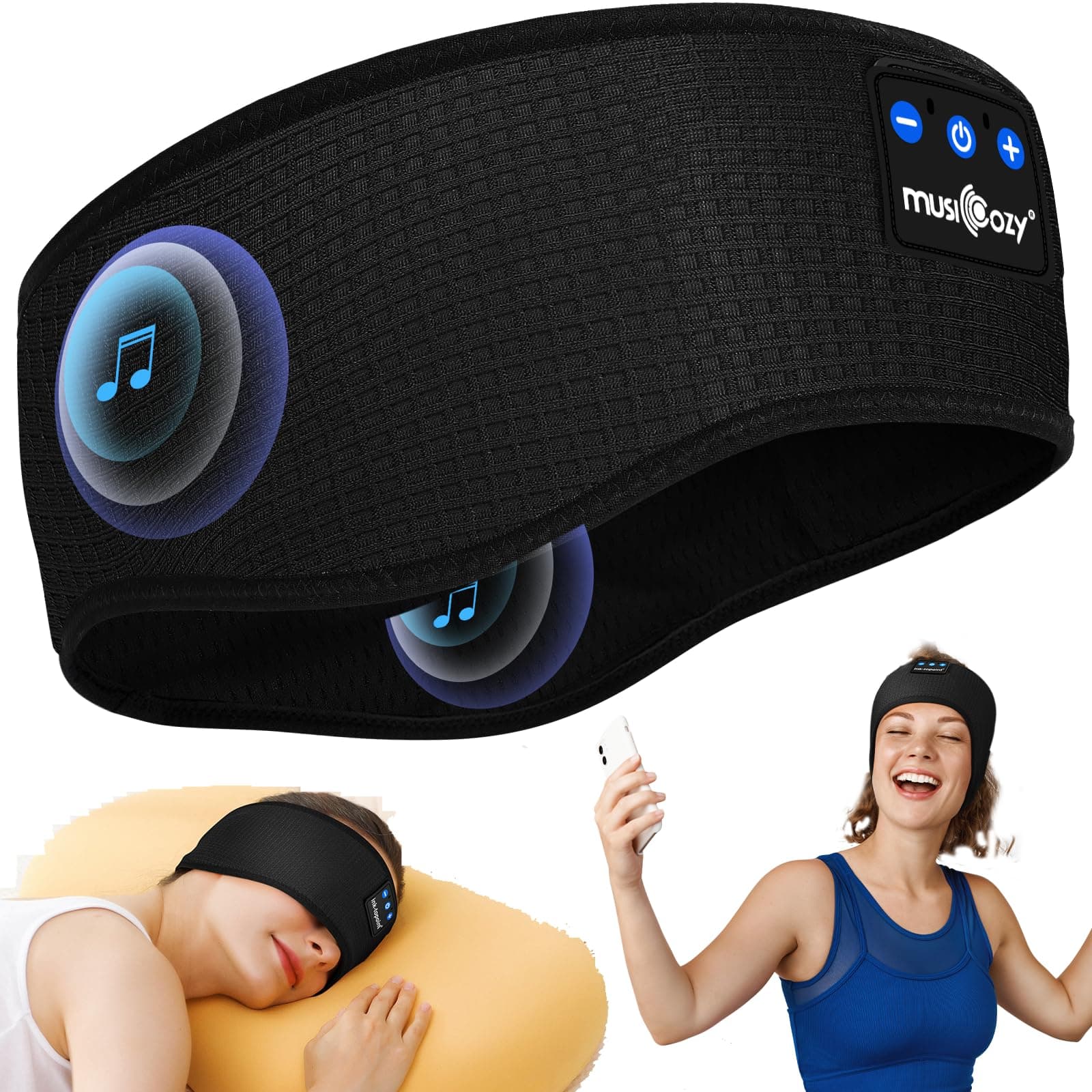 MUSICOZY Sleep Headphones Bluetooth Headband