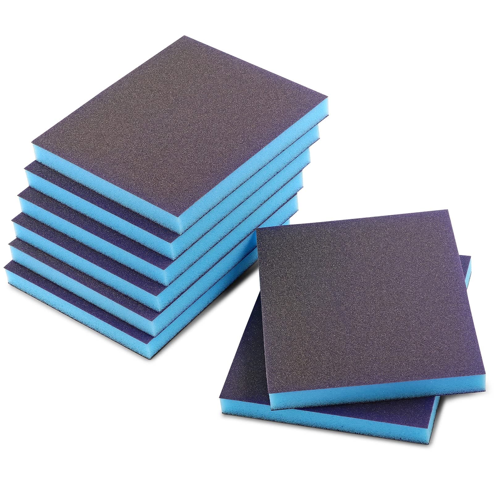 8Pcs 180 Grit Sanding Sponge, Jamiikury Fine Sanding Blocks Washable and Reusable, Wet Dry Sandpaper Sponge for Wood Metal FurniturePaint and Drywall