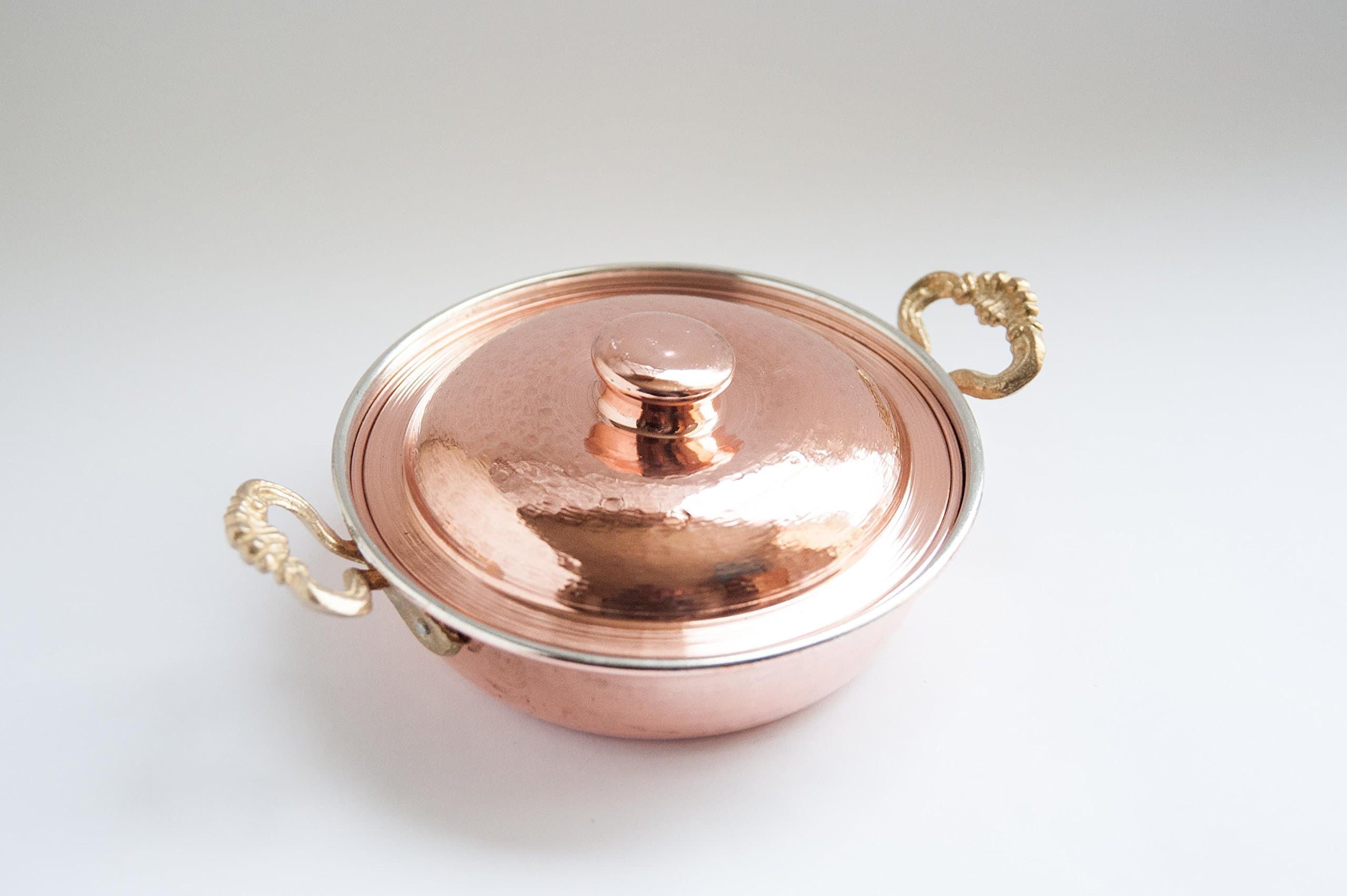 Turkish Thick Copper Hand Hammered Cooker / Stewpot / Saucepan