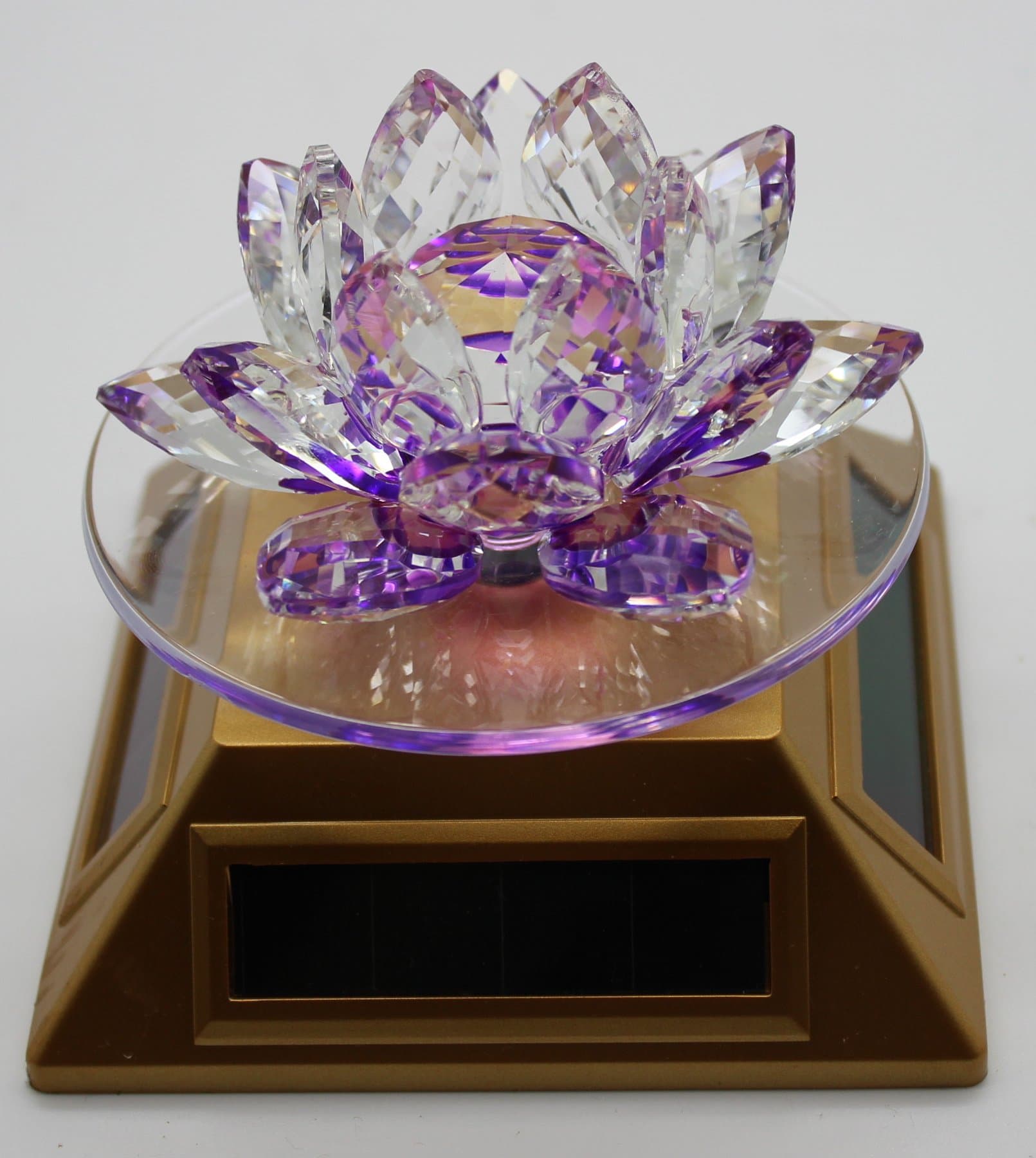 Lotus Crystal Flower - Solar Powered - Violet