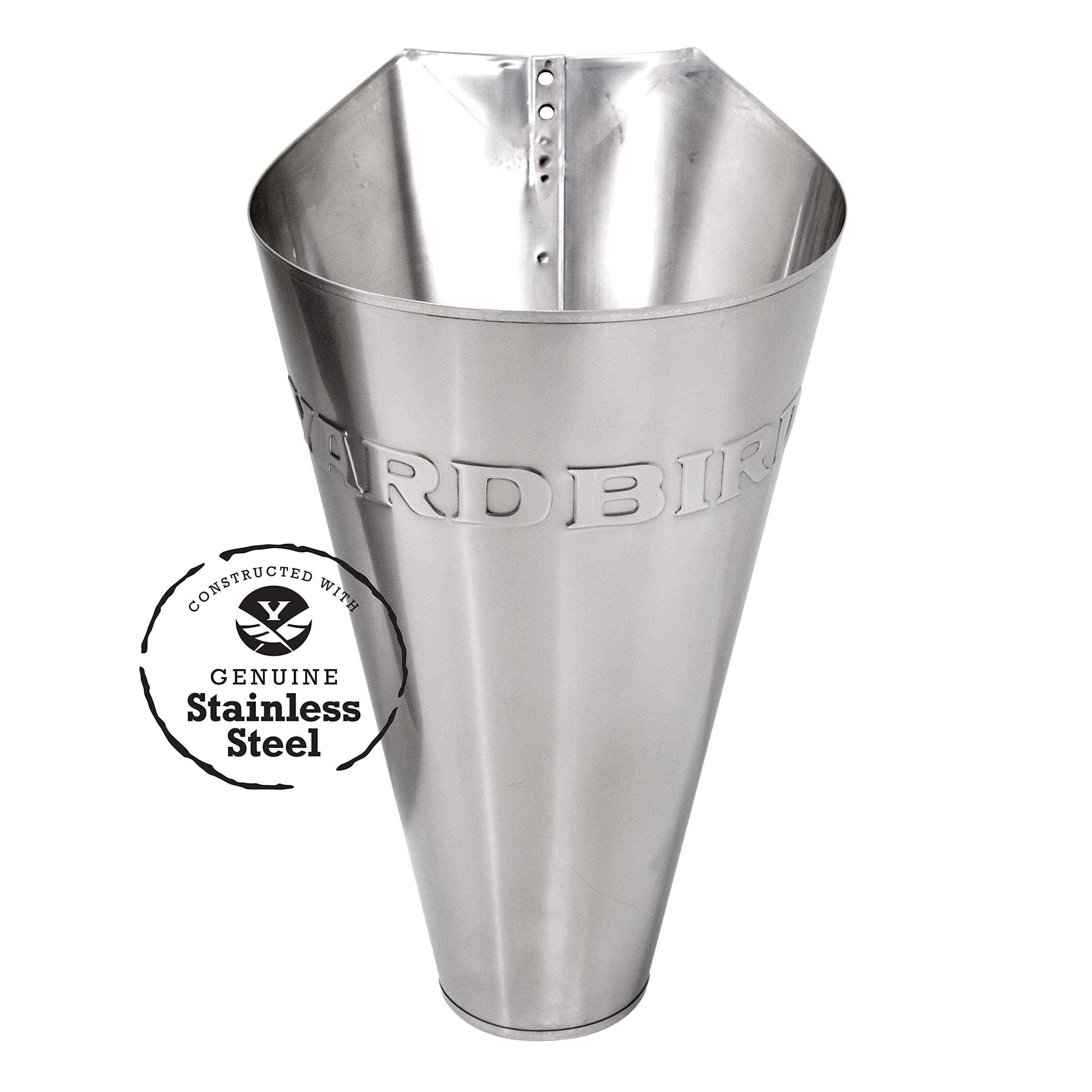 Yardbird 28277 Stainless Steel Restraining Processing Kill Cone, Large, for Poultry or Ducks 6-12 Pounds, for Poultry Chicken Foul Birds