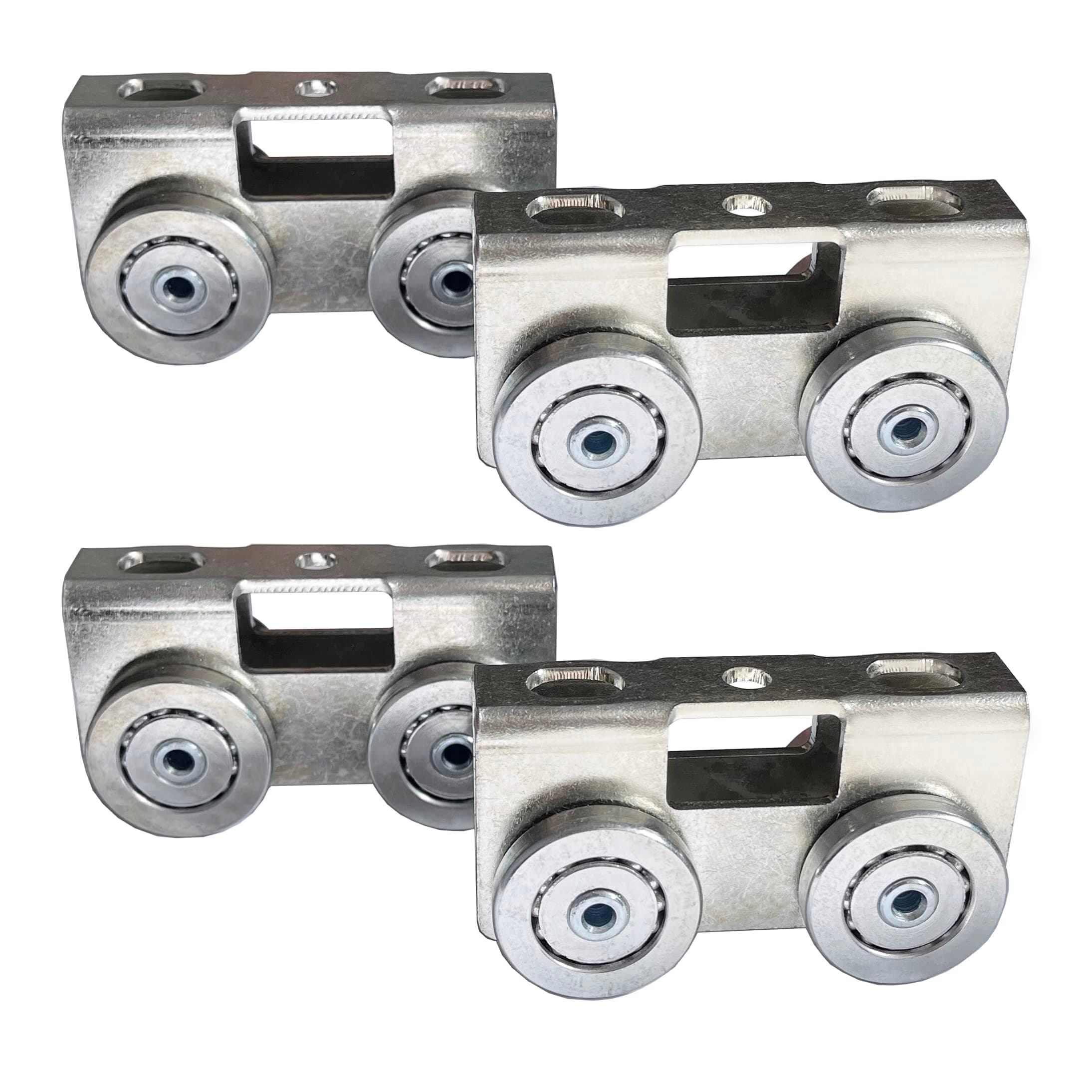 Hi Flame 4 Wheel Light Duty Trolley Assembly Roller Trolley Easy Bolt Installation for use with 1-5/8" Wide and All 1-5/8" or Taller Strut Channel (4)