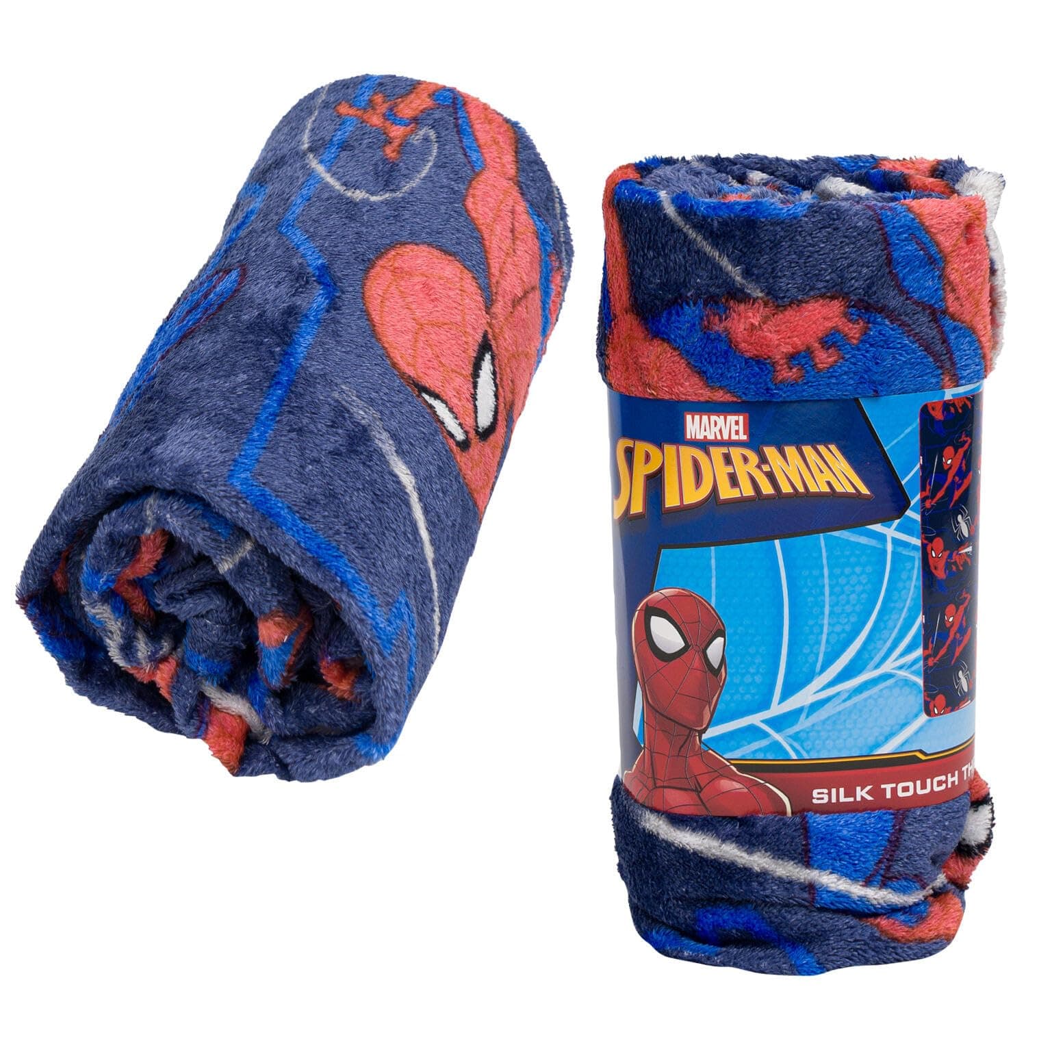 Spiderman Kids' Bed Silk Throw Blanket 40"" x 50"", Single, Blue, 91898