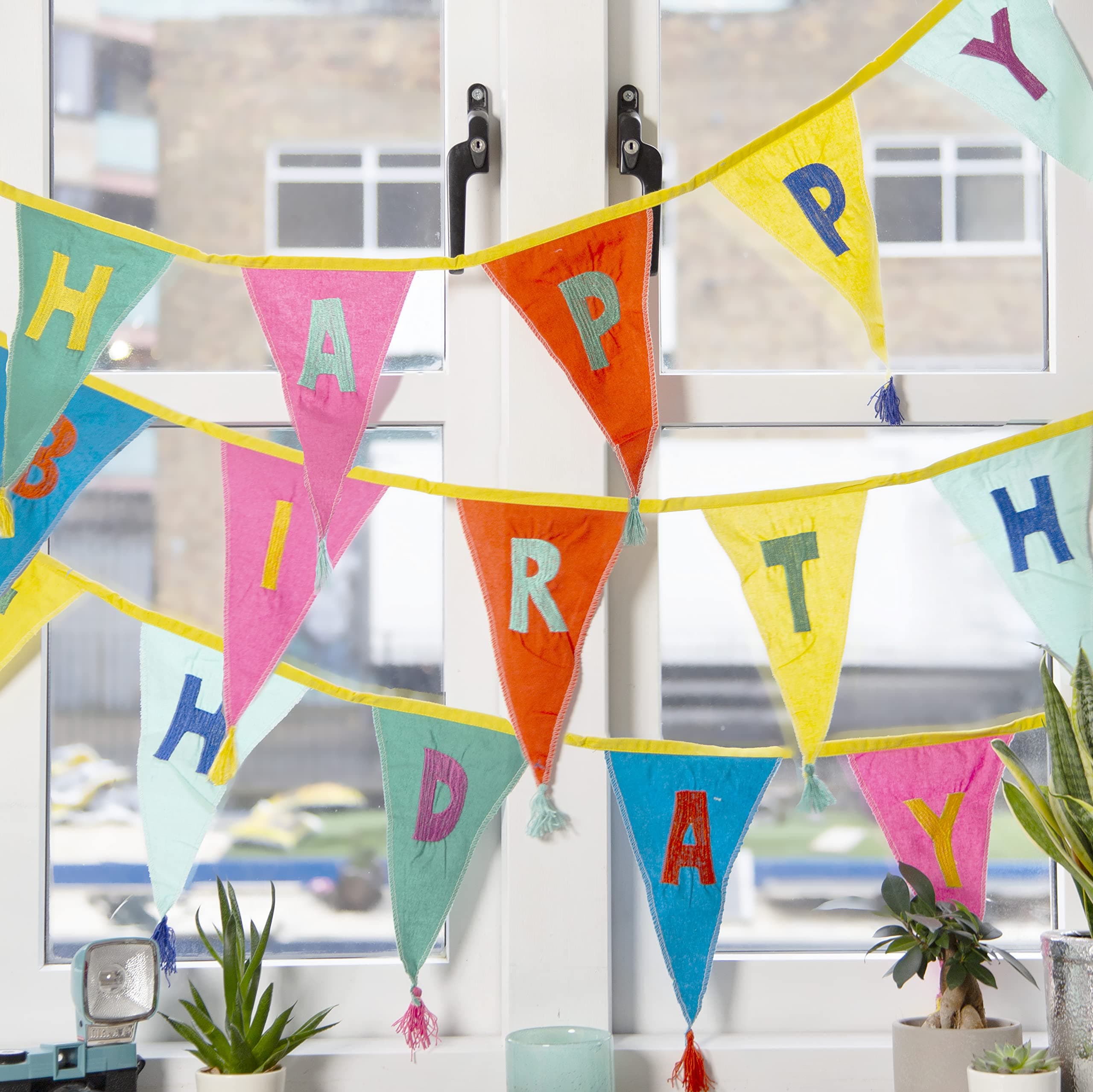 Talking Tables Happy Birthday Rainbow Fabric Bunting